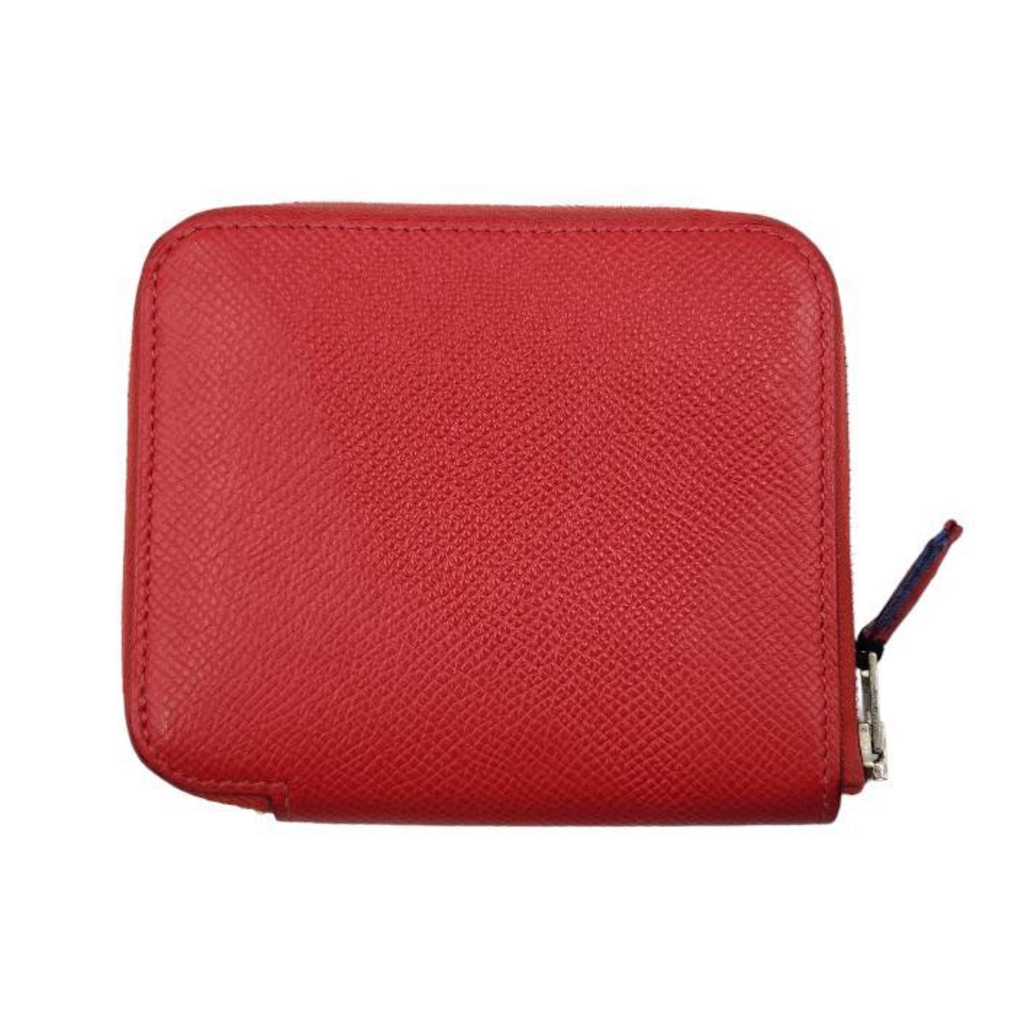 Azap Silk In Compact Epsom Wallet For Women Round Rouge Purple