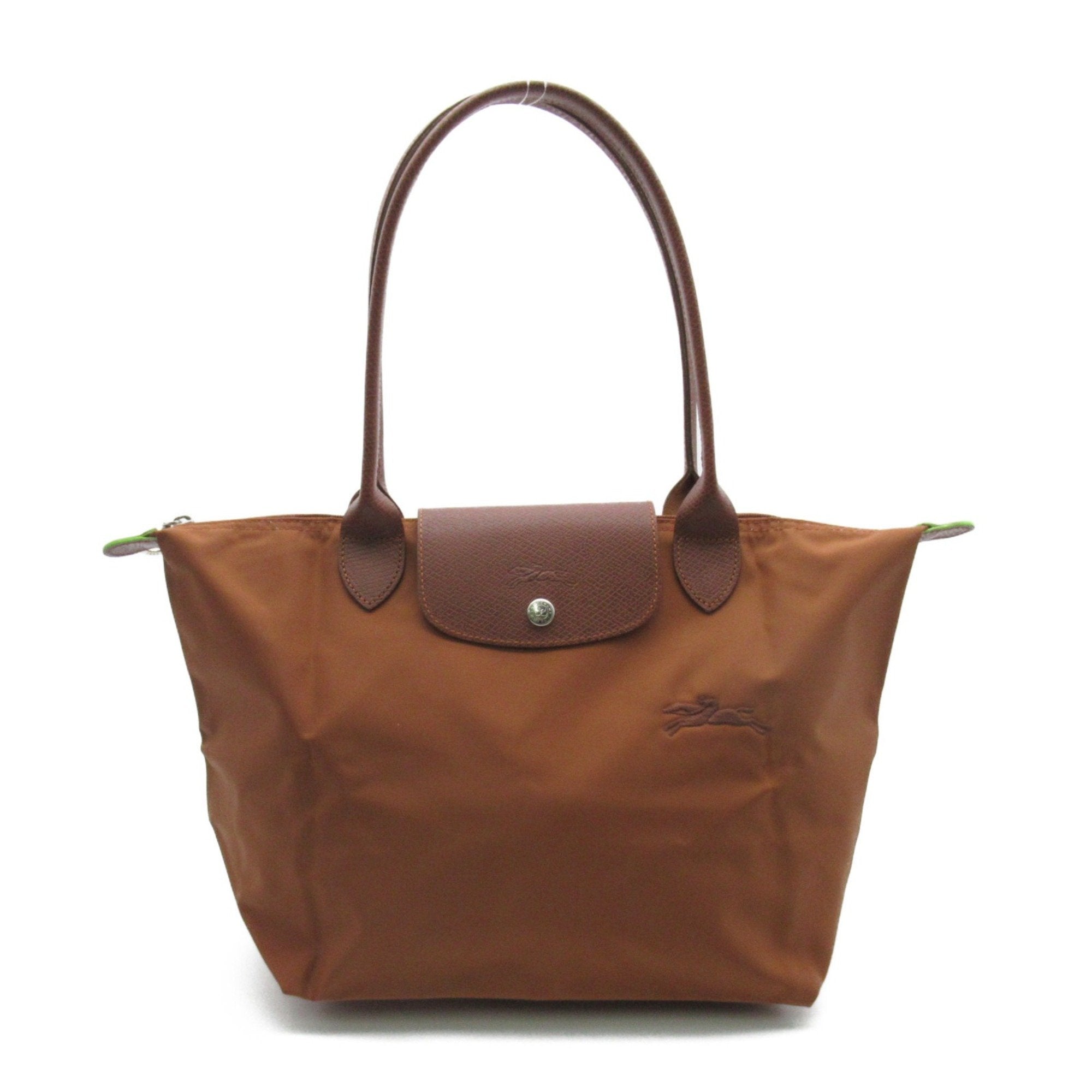 Le Pliage M Shoulder Bag Brown Cognac Recycled Polyamide Canvas L2605919504