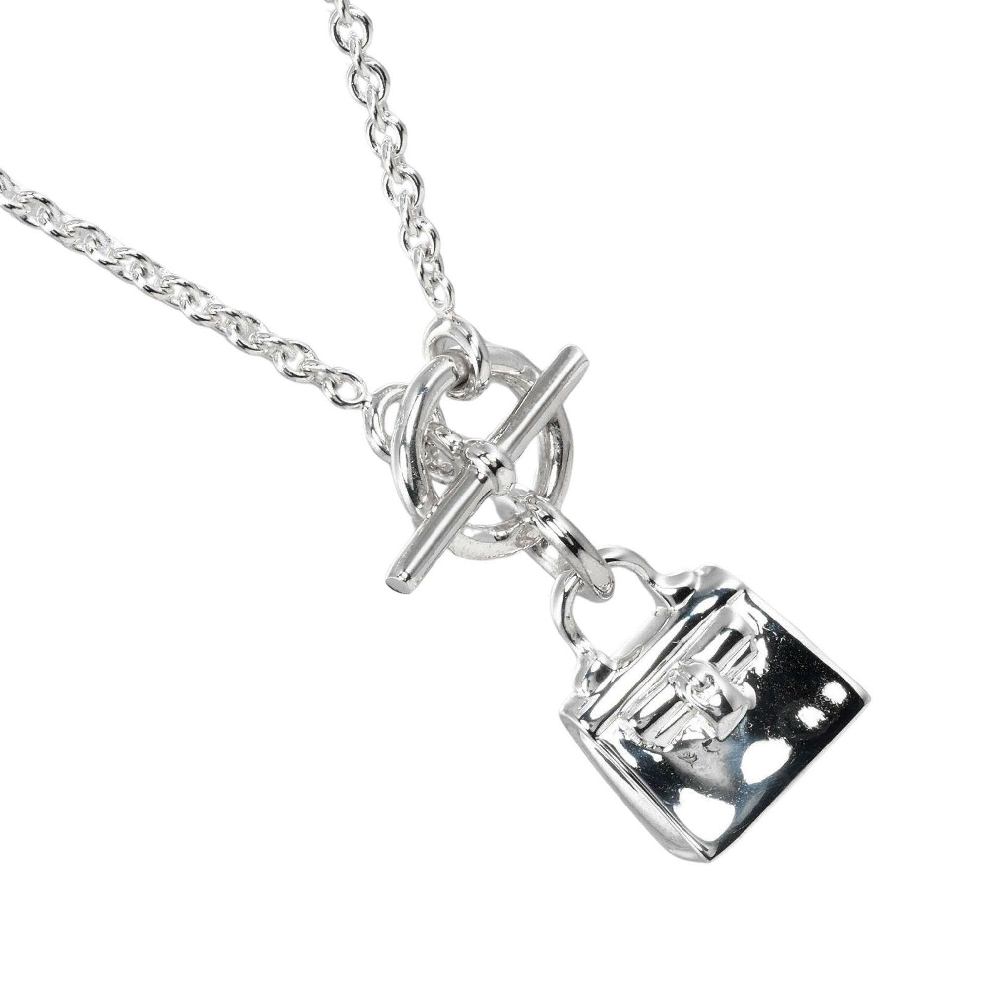 Image of HERMES Amulet Kelly Necklace Silver 925 Approx. 12.1g T121724513