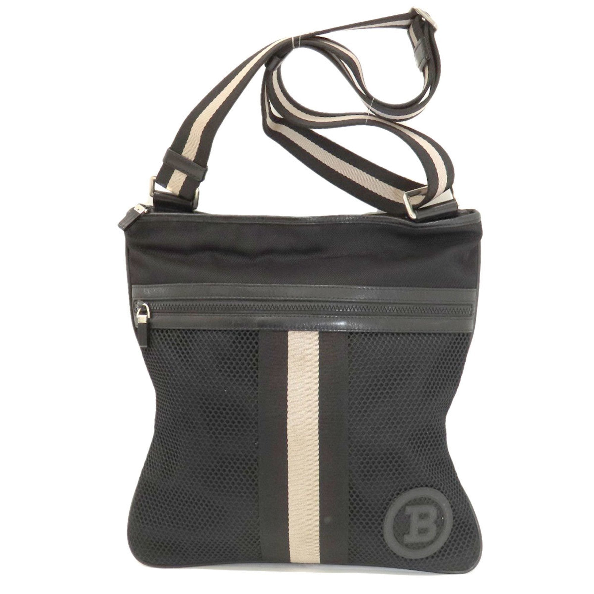 Stripe Shoulder Bag Nylon Material Women's