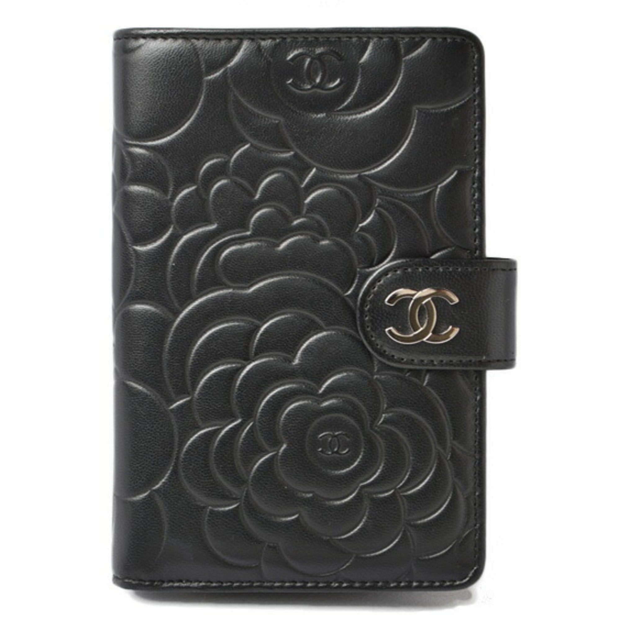 Wallet Folding A50087 Camellia Embossed Black/Silver Mark