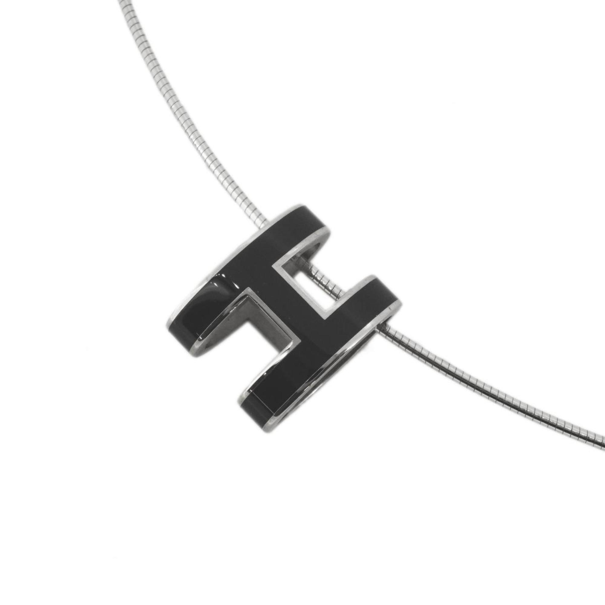 image of HERMES Necklace Pop Ash Metal Material Silver Black Men Women