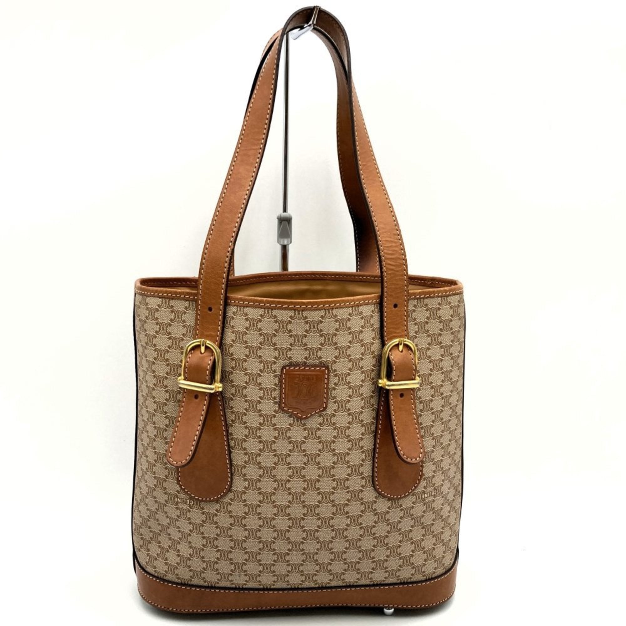 Image of CELINE handbag beige macadam pattern ladies M07