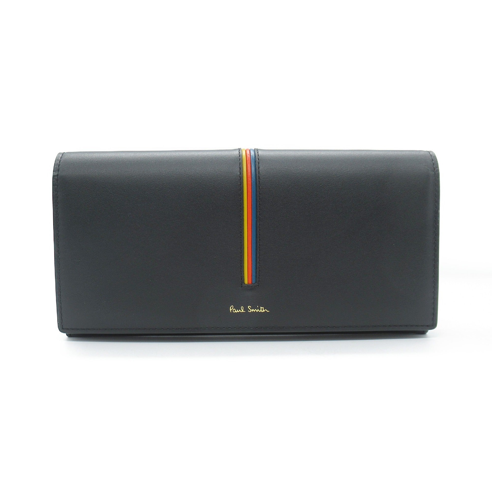 Bifold Long Wallet Black Leather 507879