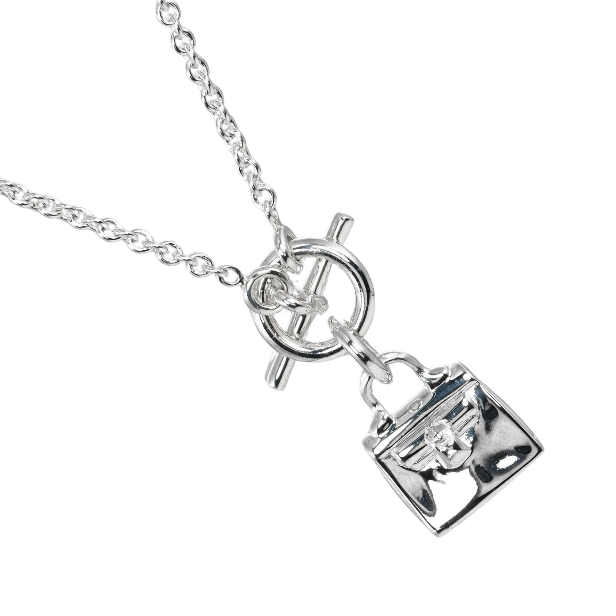 image of HERMES Amulet Kelly Necklace Silver 925 Approx. 12.5g T121724511
