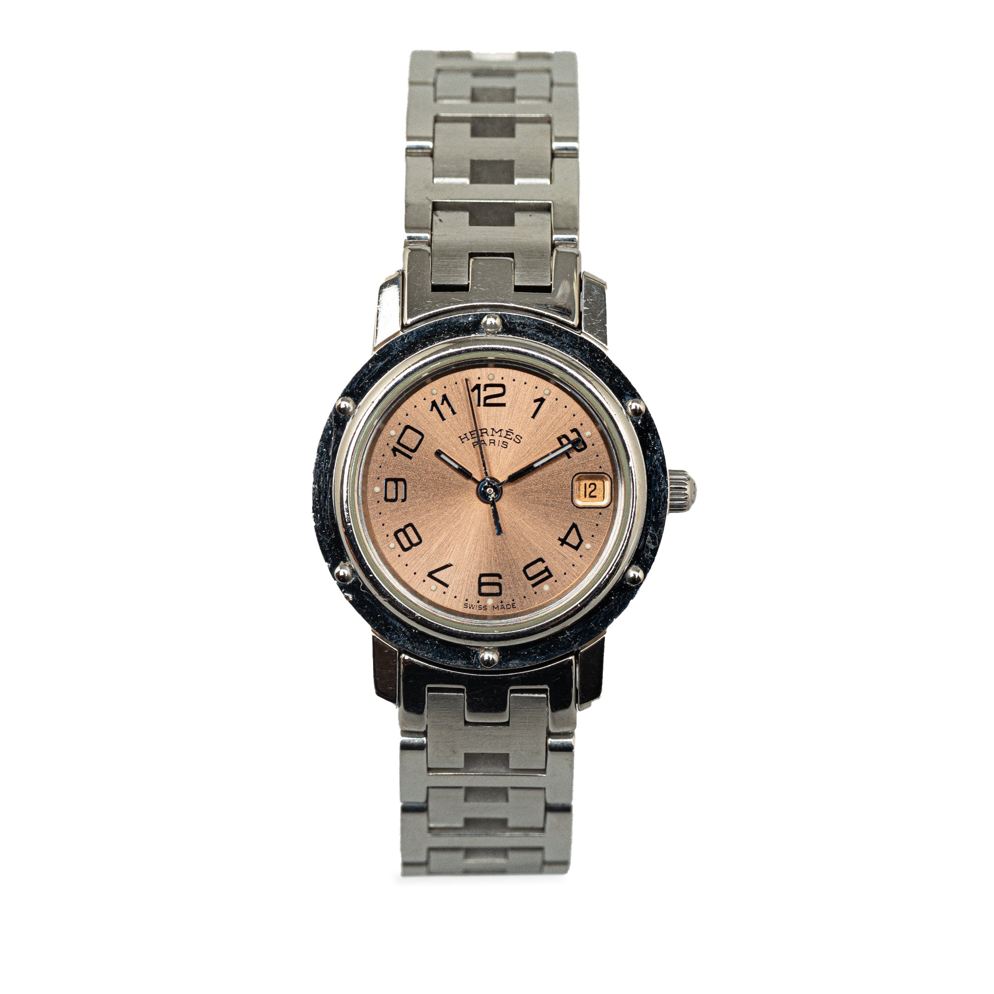 image of Hermes CL4.210 Quartz Stainless Steel Clipper Watch