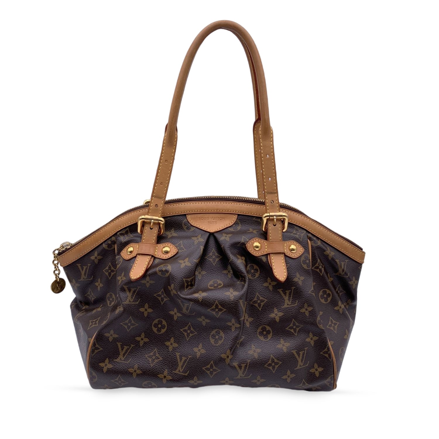 Brown Canvas Monogram Tivoli Gm Satchel Bag