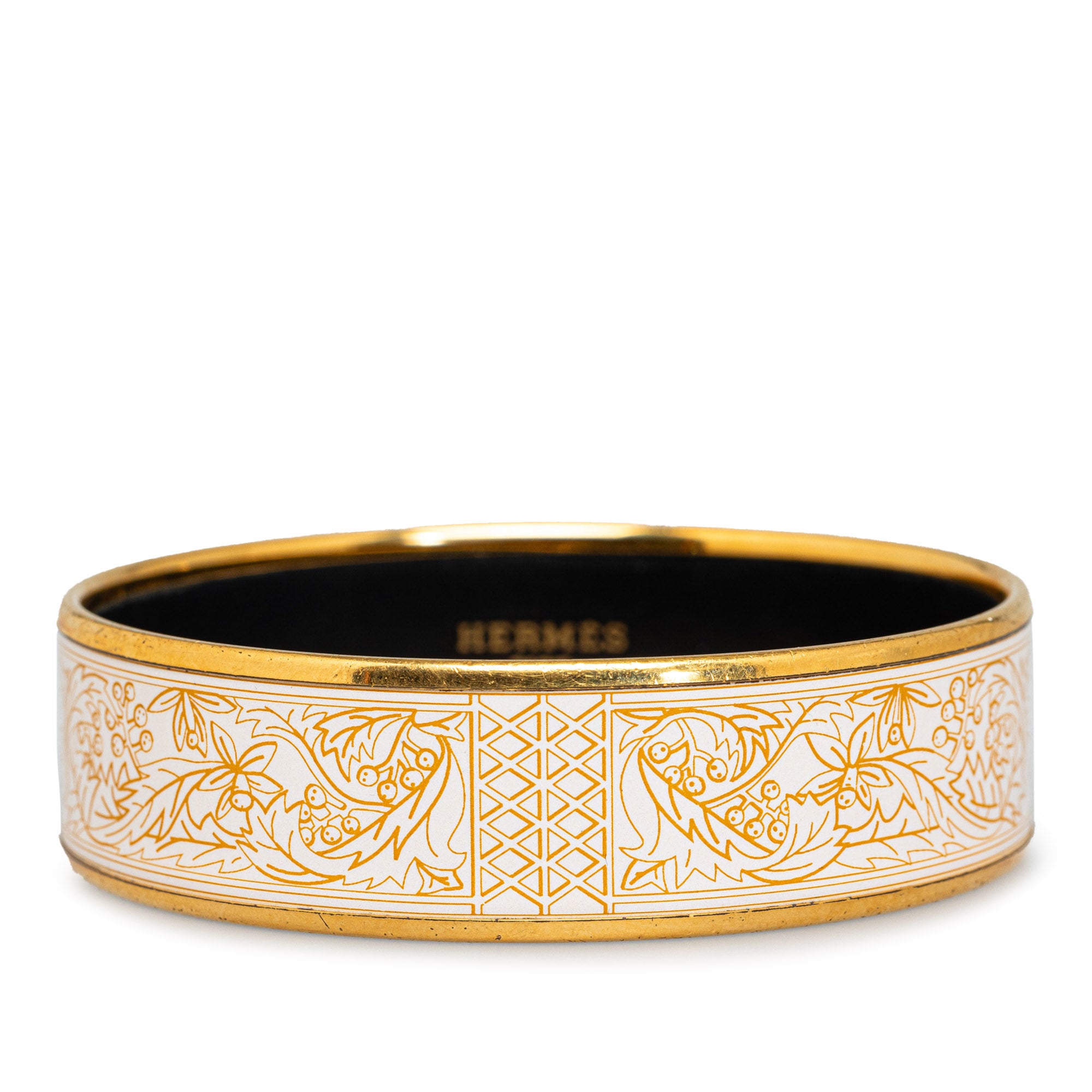 image of HERMES Wide Enamel Bangle Costume Bracelet