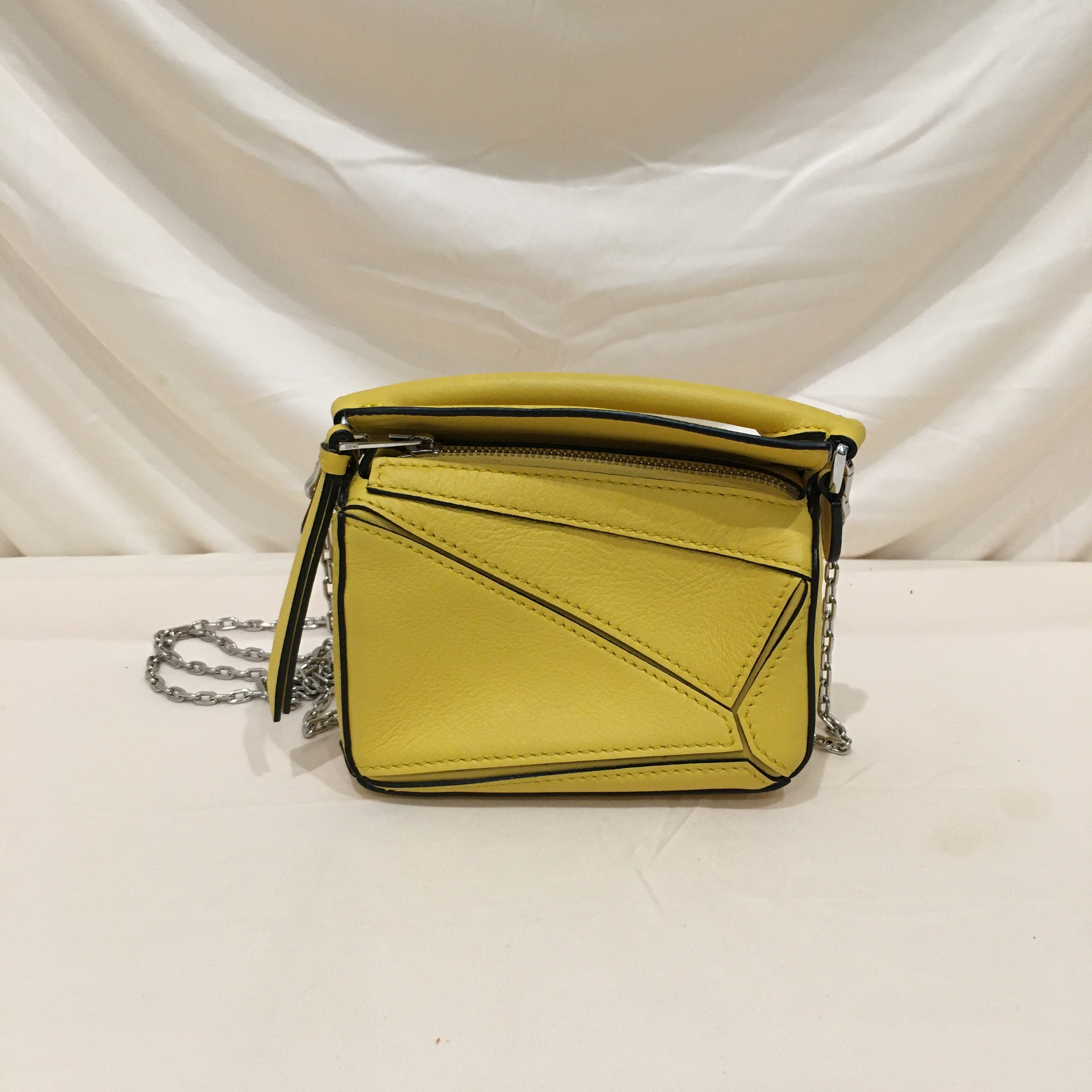 Yellow Calfskin Nano Puzzle Crossbody Bag Sku# 71521