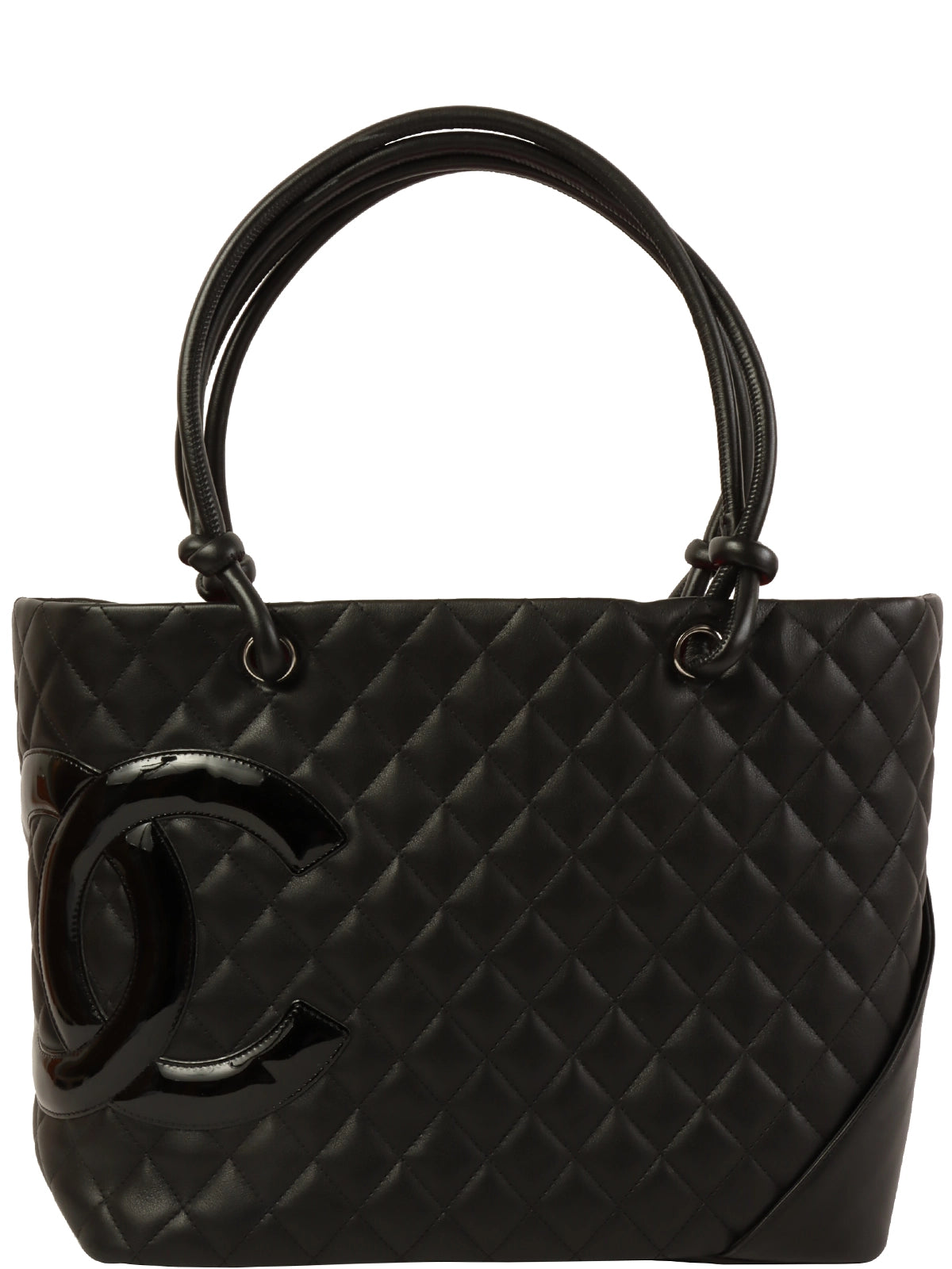 image of CHANEL Around 2005 Made Cambon Tote Bag Black