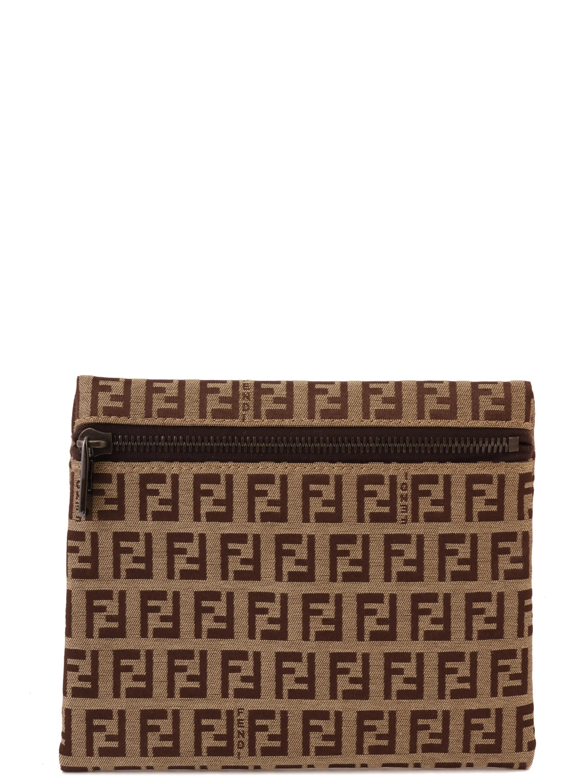 image of FENDI Ff Zucca Pattern Pouch Beige/Brown