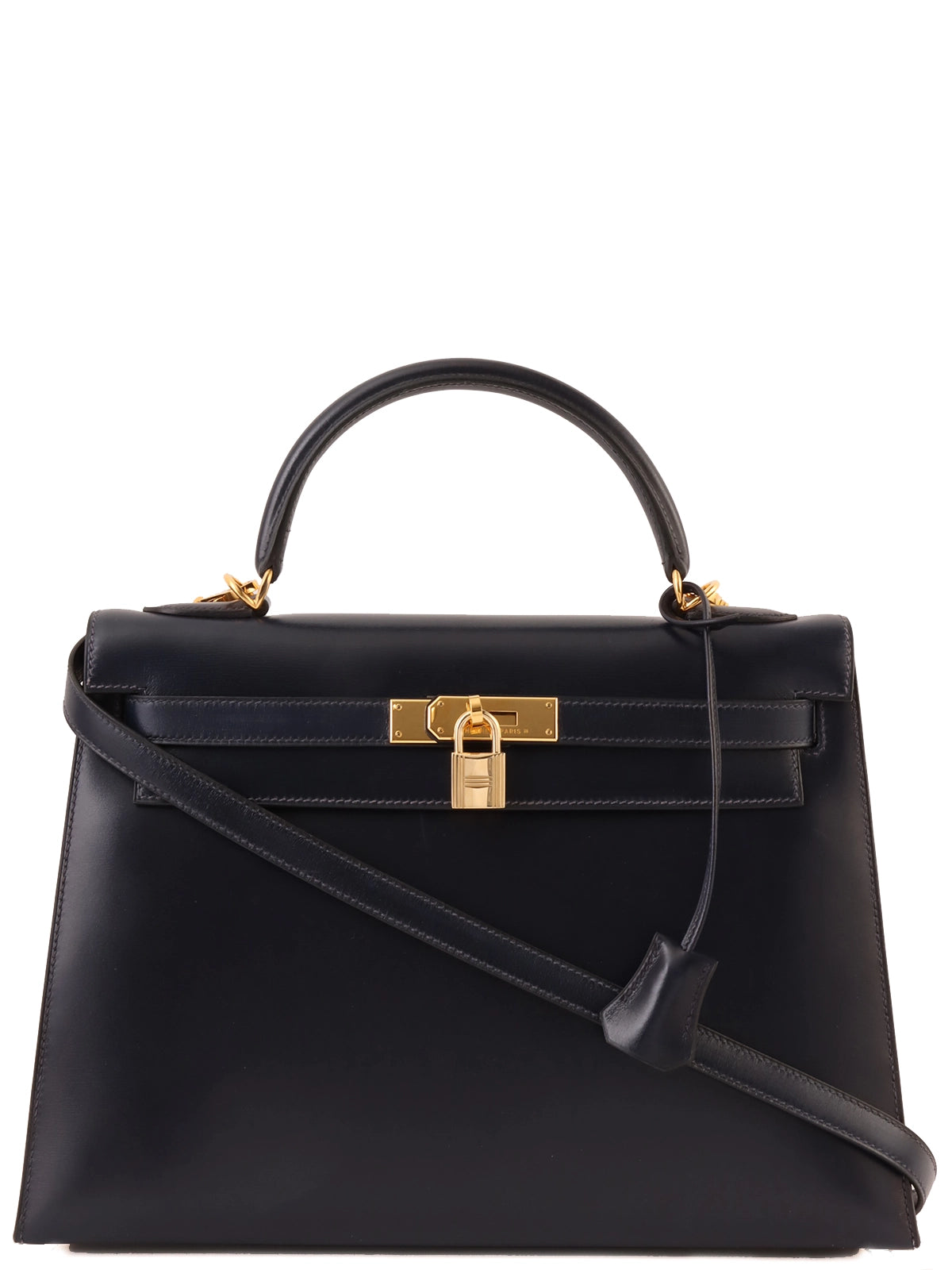 image of HERMES 2001 Made Kelly Bag 32Cm Blue Indigo