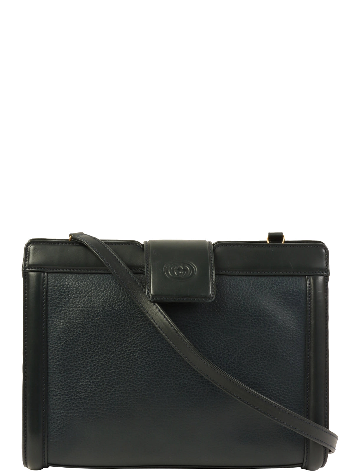 image of GUCCI Gg Embossed 2Way Bag Navy