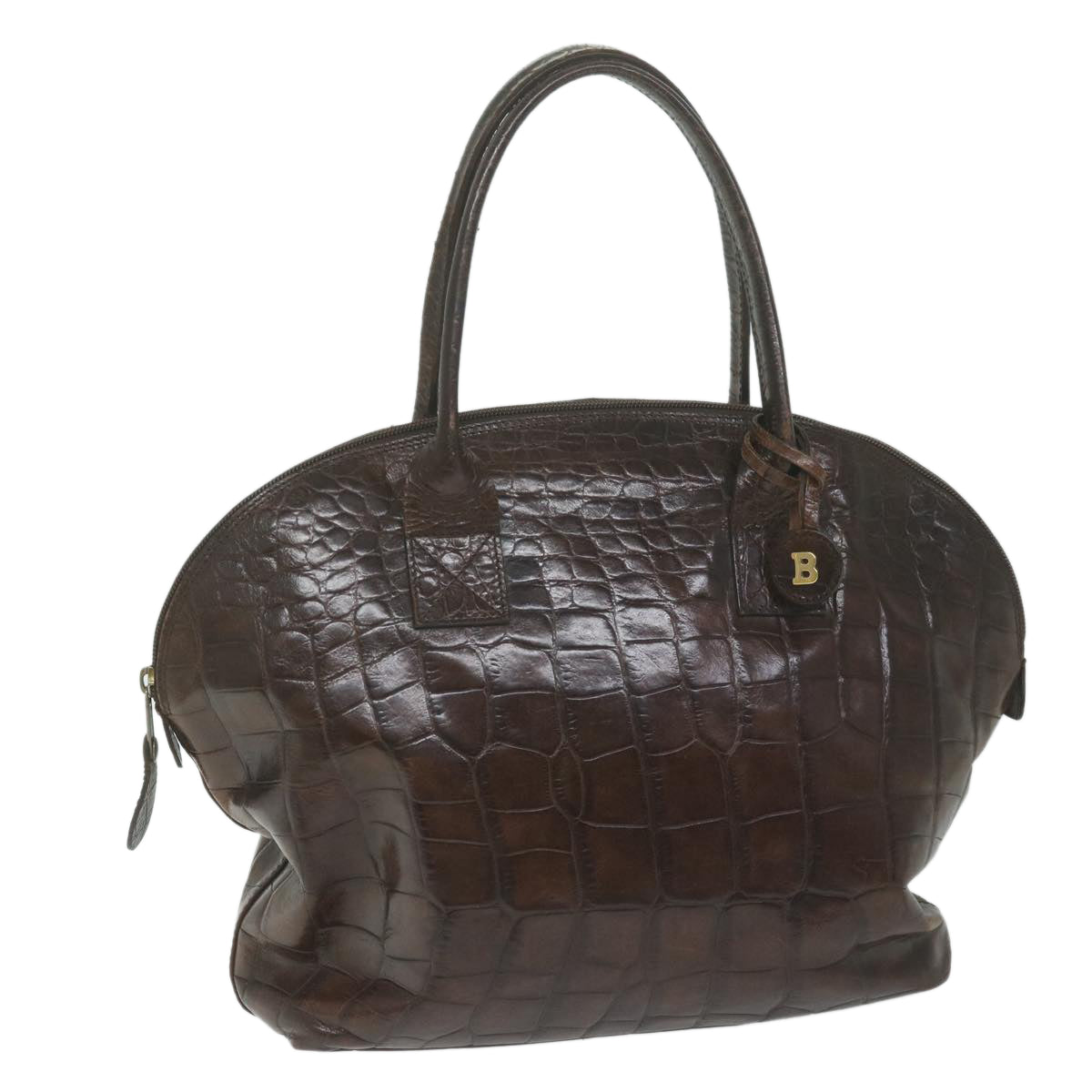 Hand Bag Leather Brown Auth Bs10774