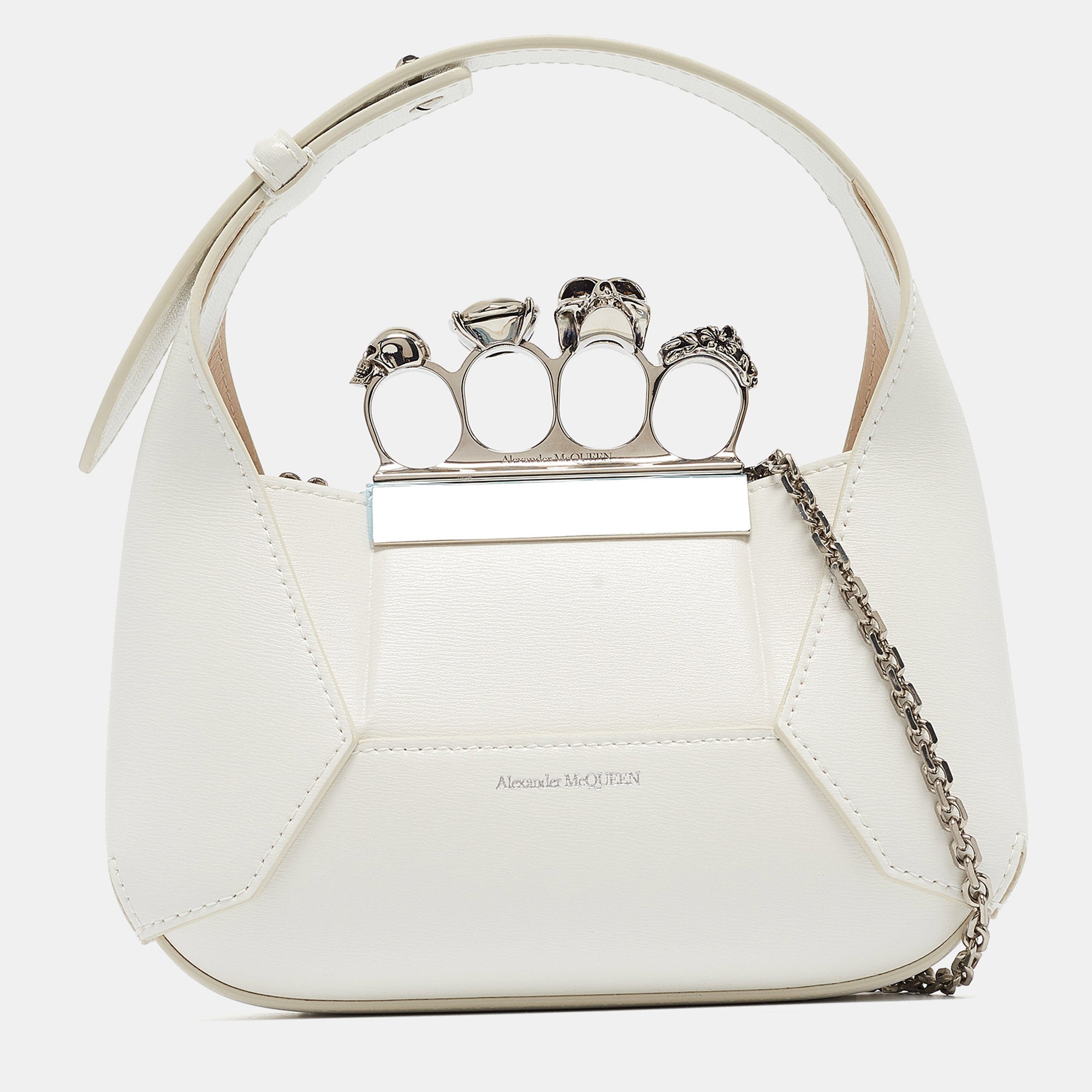 Leather Mini Jeweled Hobo