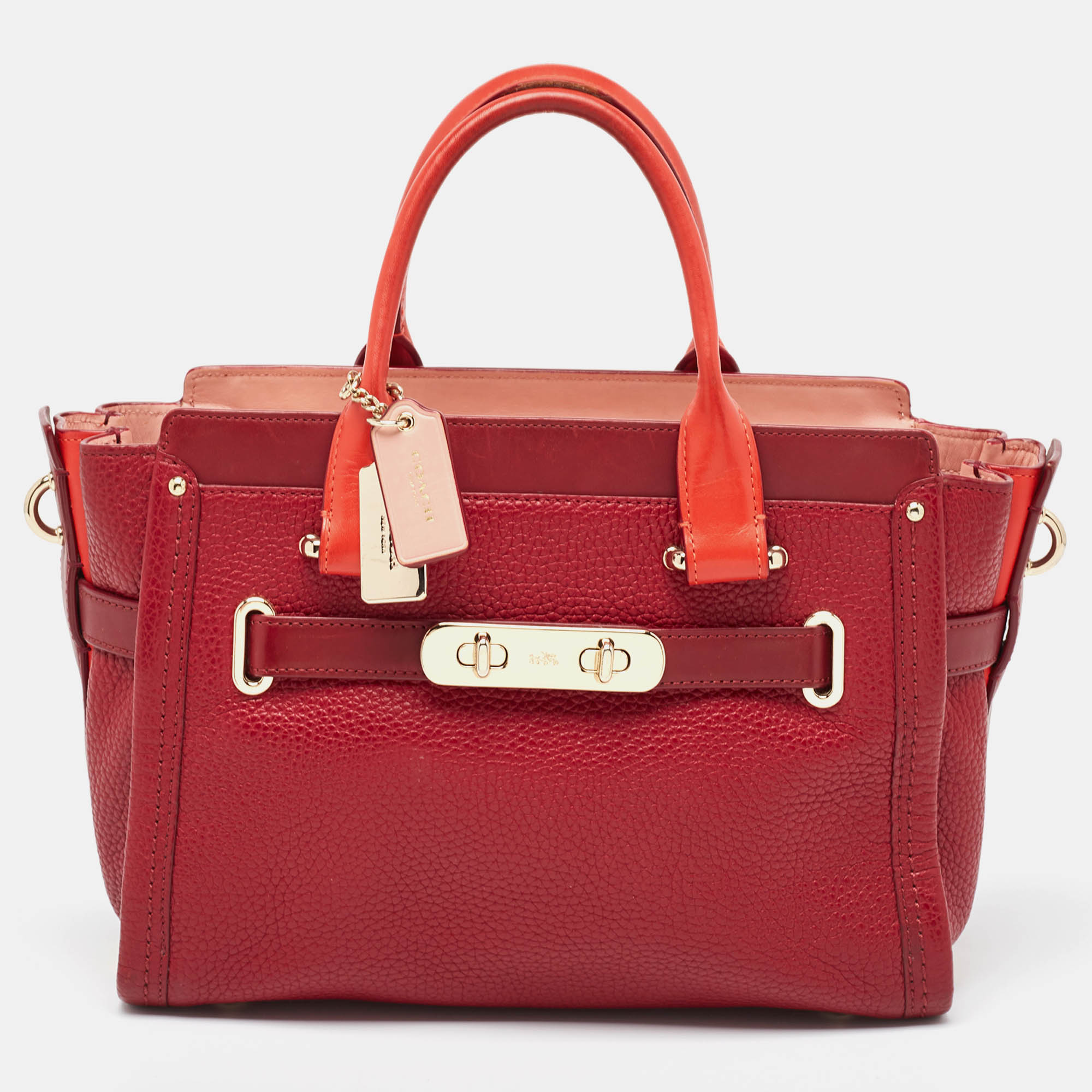 Two Tone Leather Swagger 27 Carryall Tote