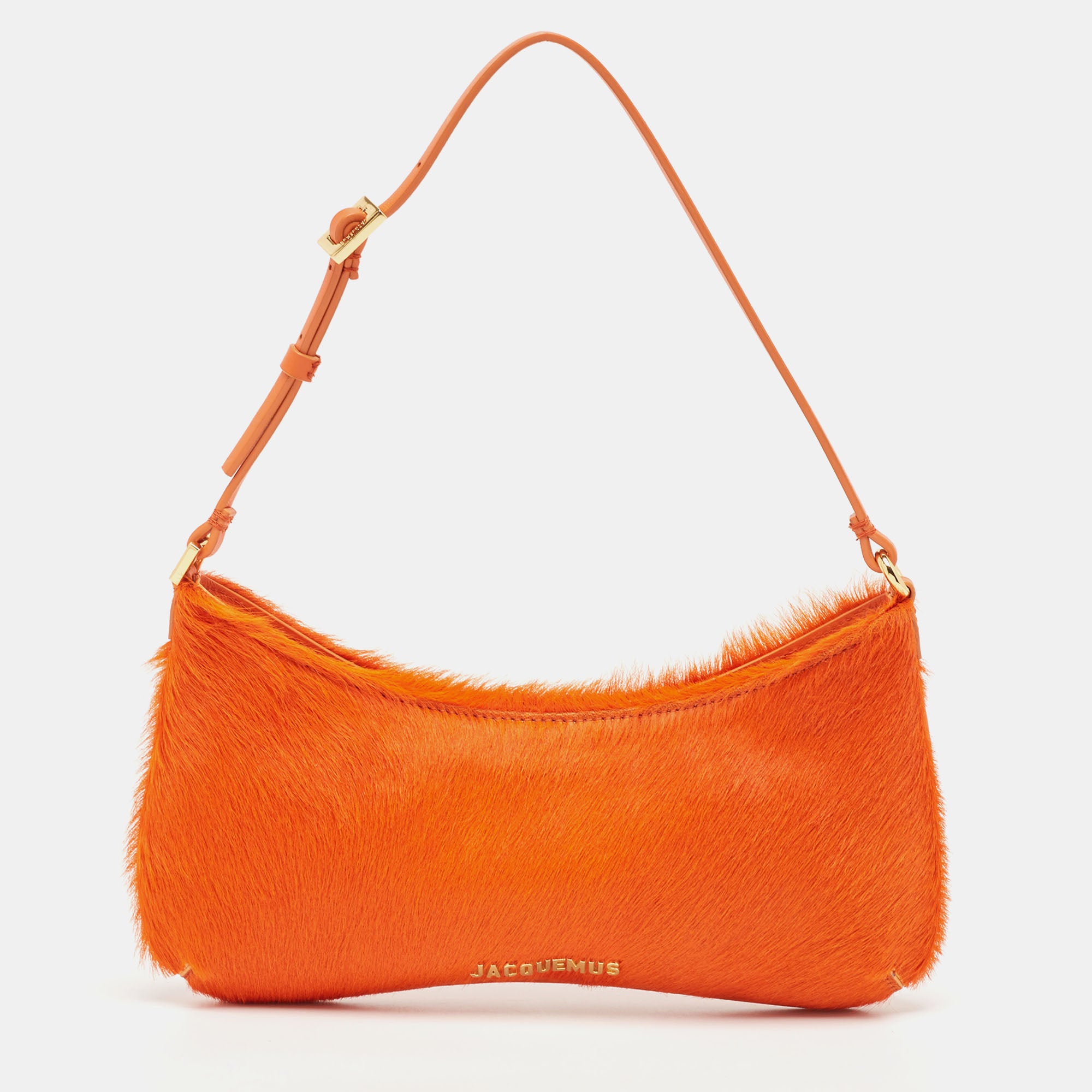 Orange Calf Hair And Leather Le Bisou Baguette Bag