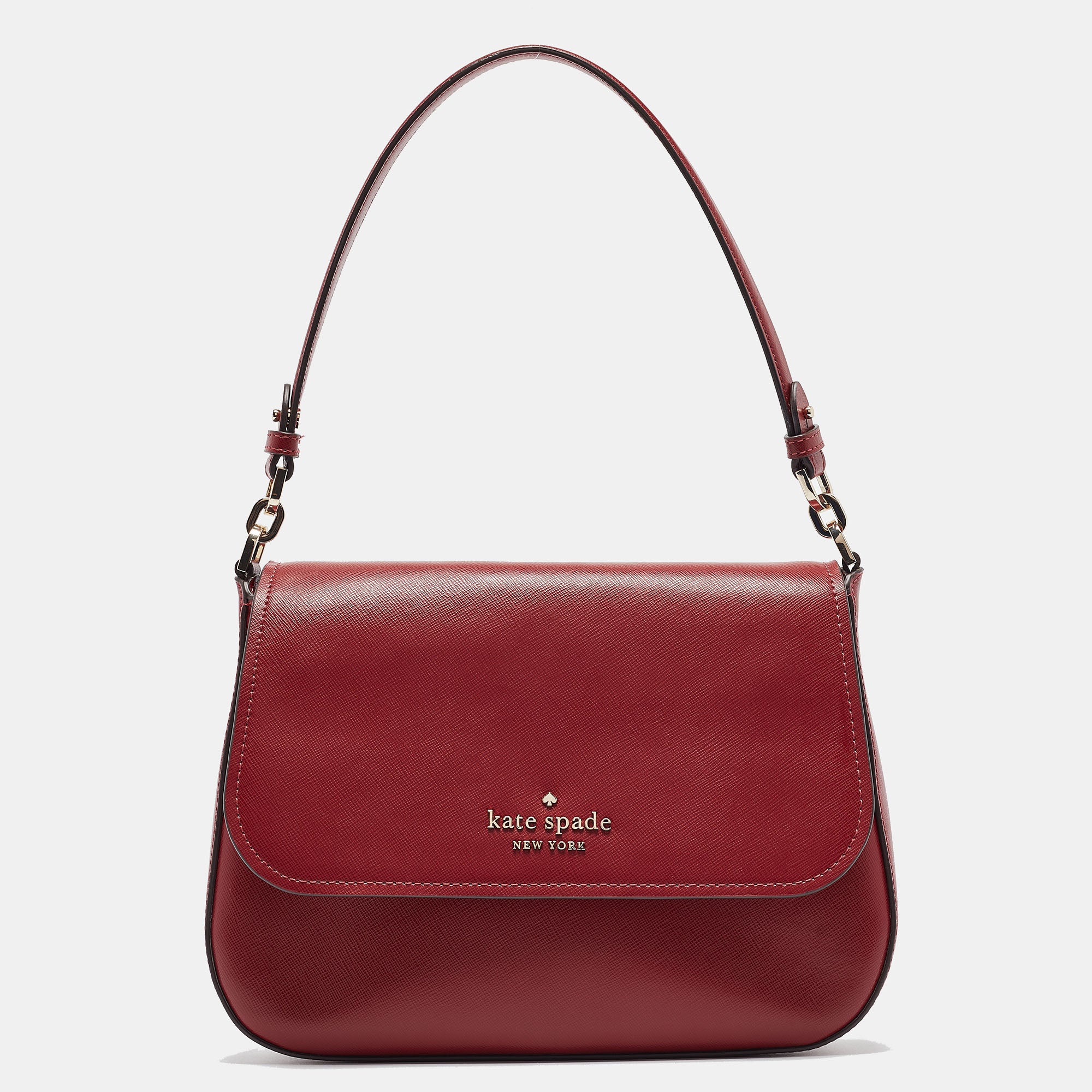 Saffiano Leather Staci Flap Shoulder Bag