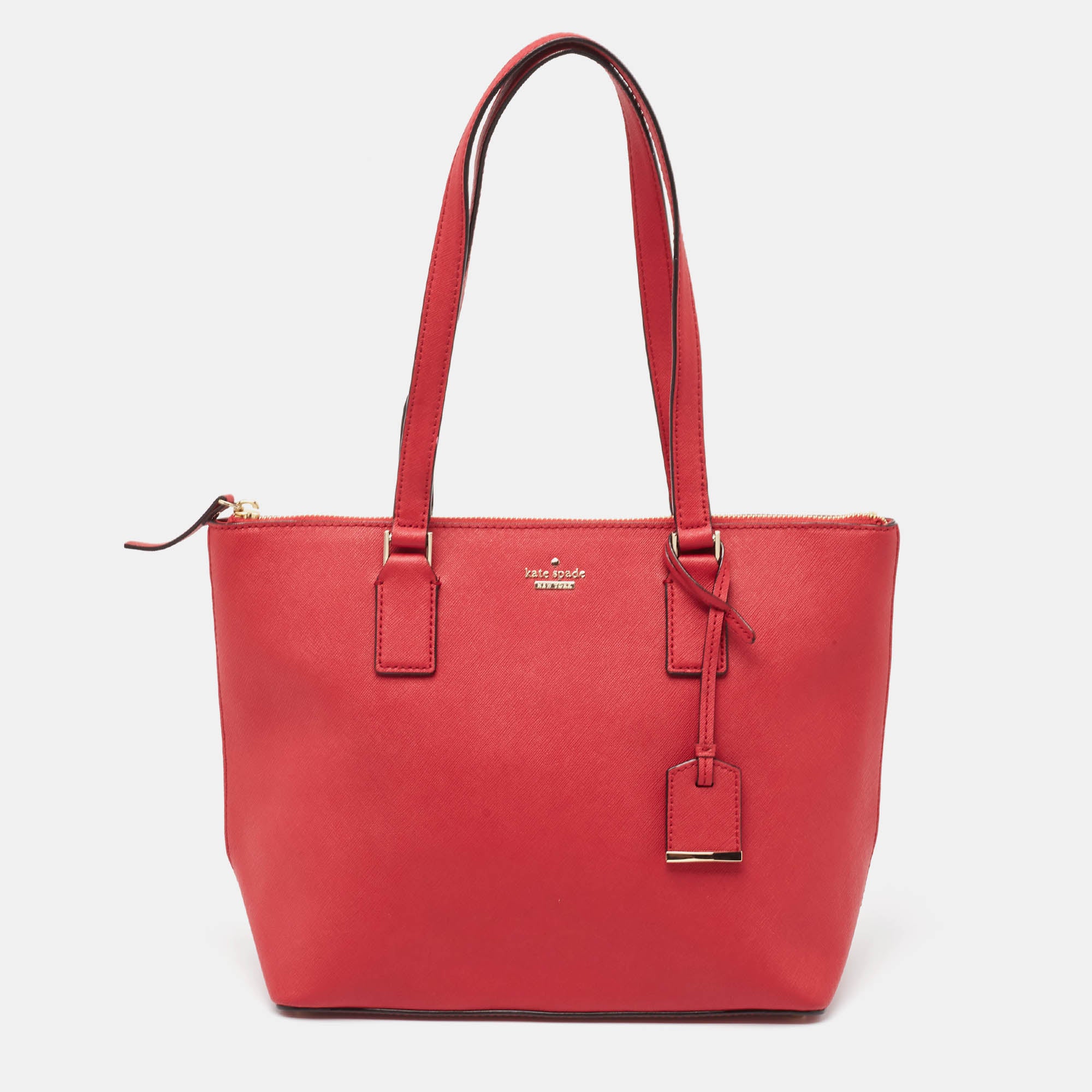 Saffiano Leather Small Lucie Tote