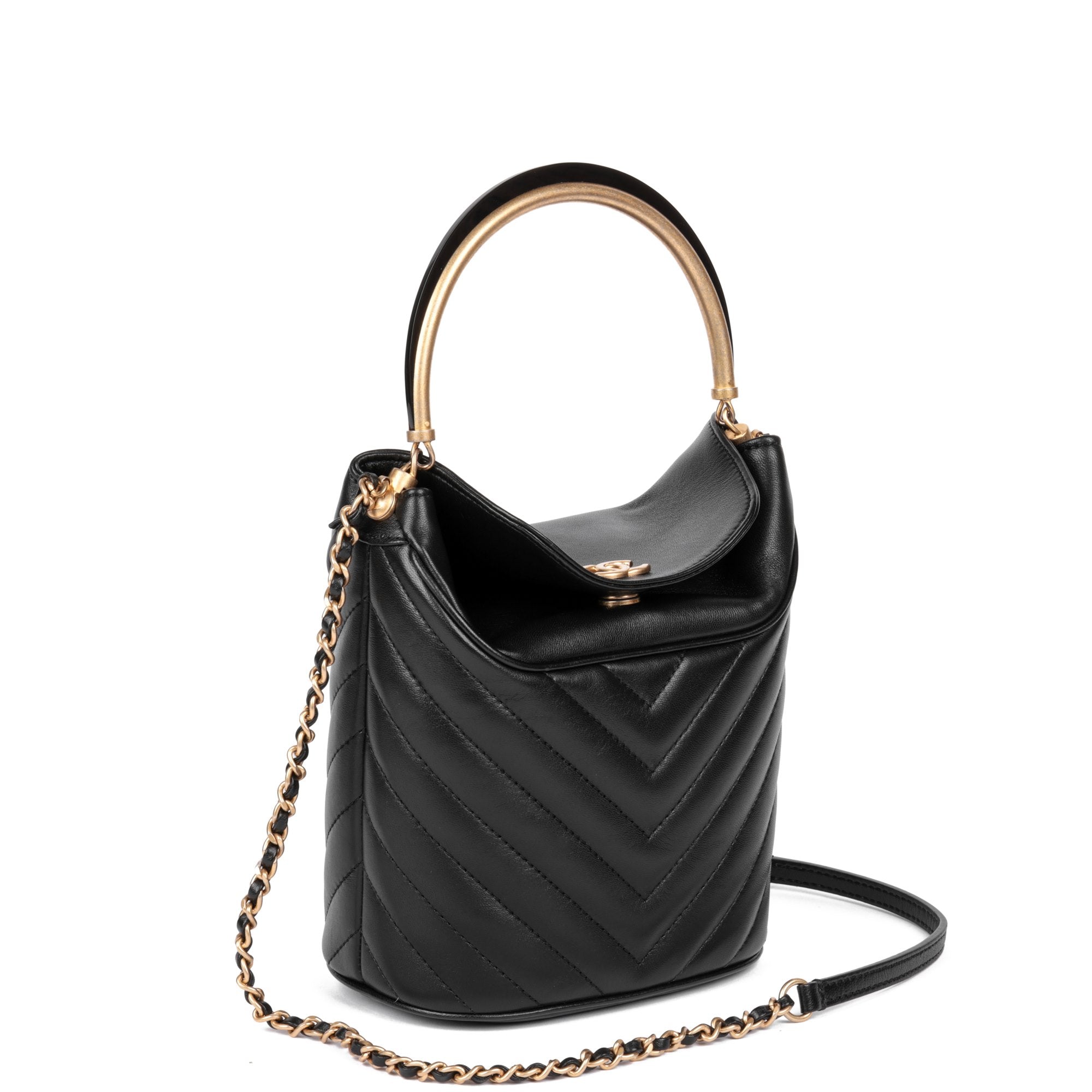 Chanel Black Chevron Leather Medium Chic Flap Bag Chanel  TLC