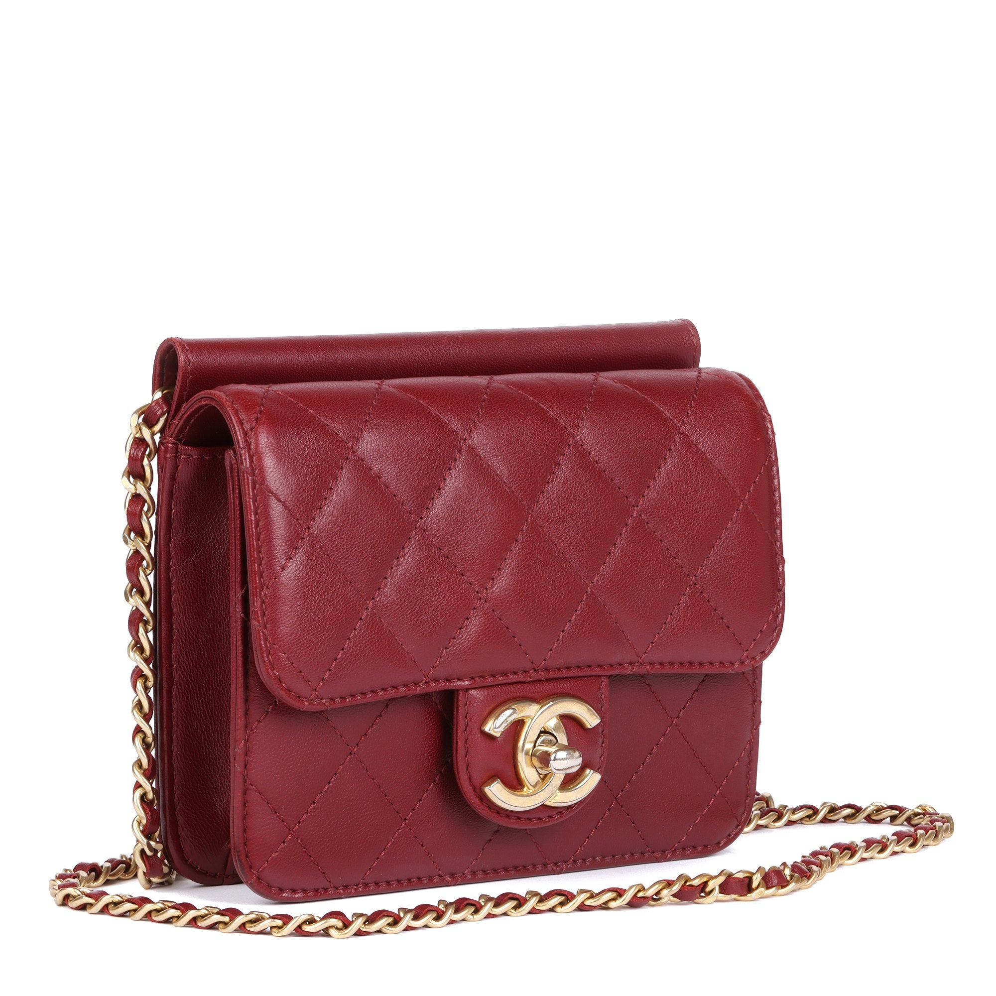 Authentic Chanel Extra Mini Flap Bag in Burgundy Color Luxury Bags   Wallets on Carousell