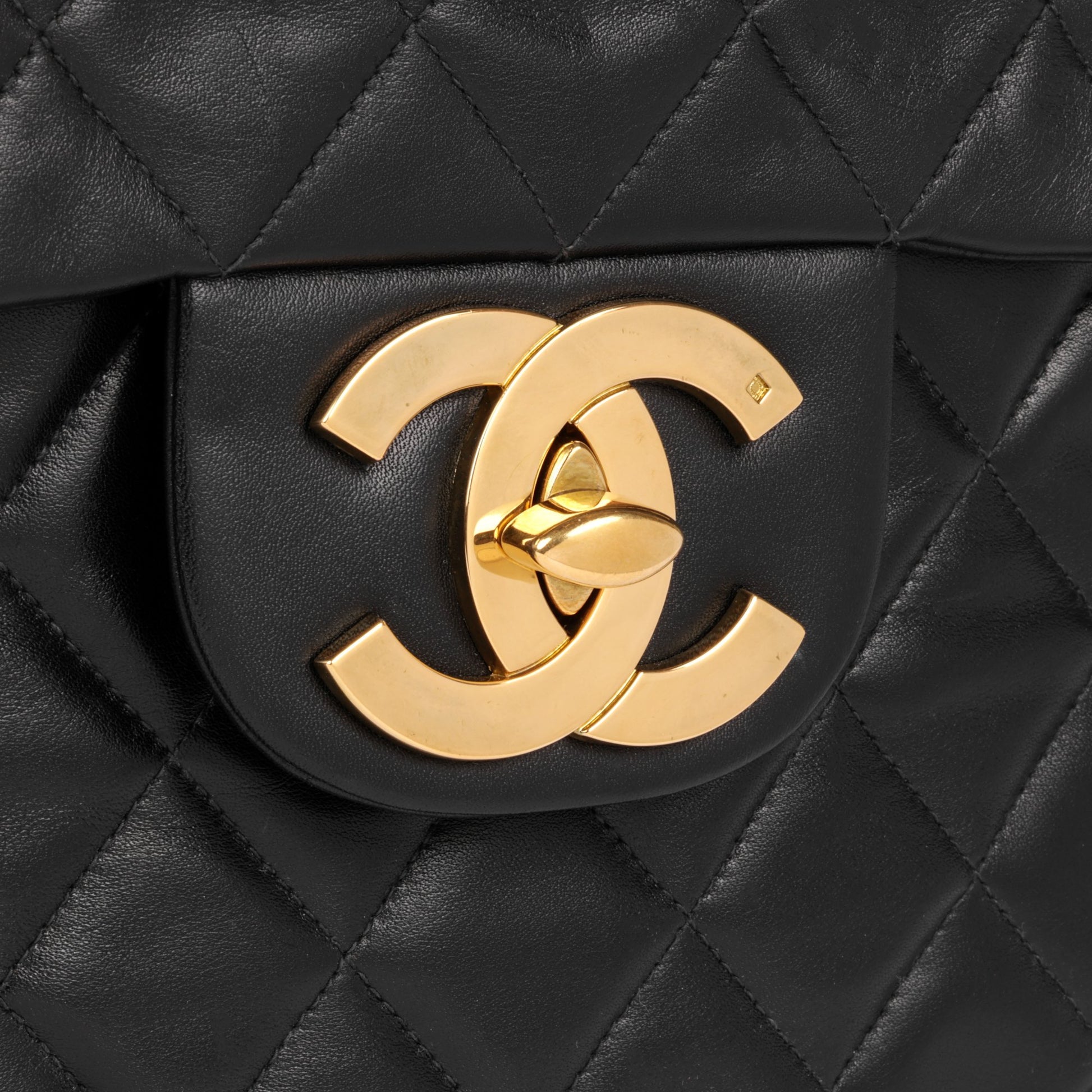 Chanel Black Quilted Lambskin Maxi Jumbo XL Classic Single Flap Bag