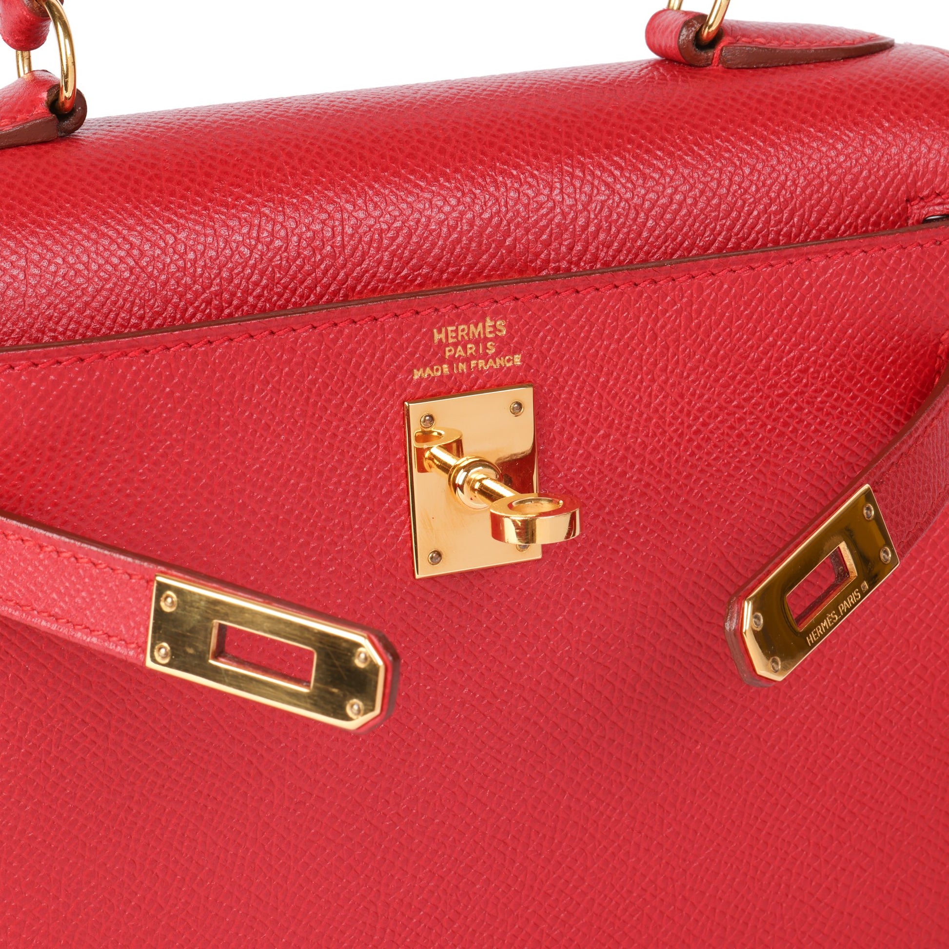 Hermes Kelly Verso bag 25 Sellier Rouge coeur/ Rouge grenat Epsom leather  Silver hardware