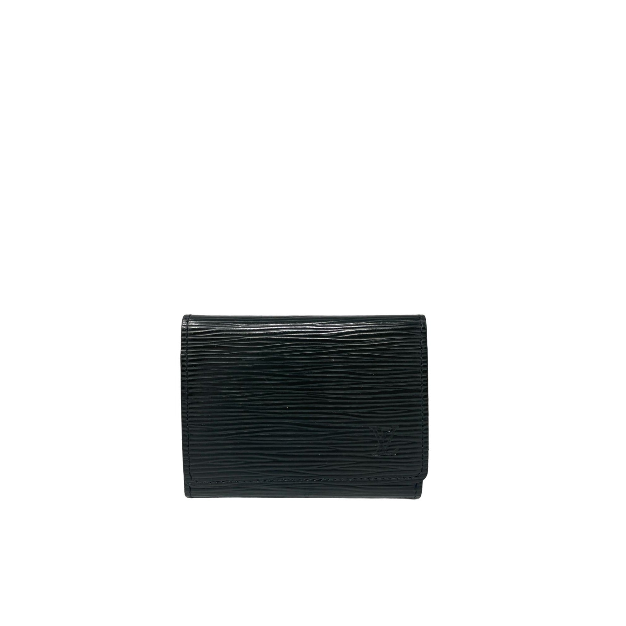 image of LOUIS VUITTON Louis Vuitton Epi Leather Card Case - Black