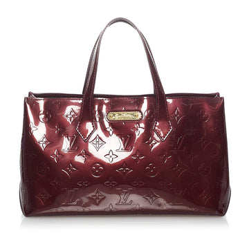 LOUIS VUITTON Handbag M93642 Wilshire PM Monogram Vernis Red Women