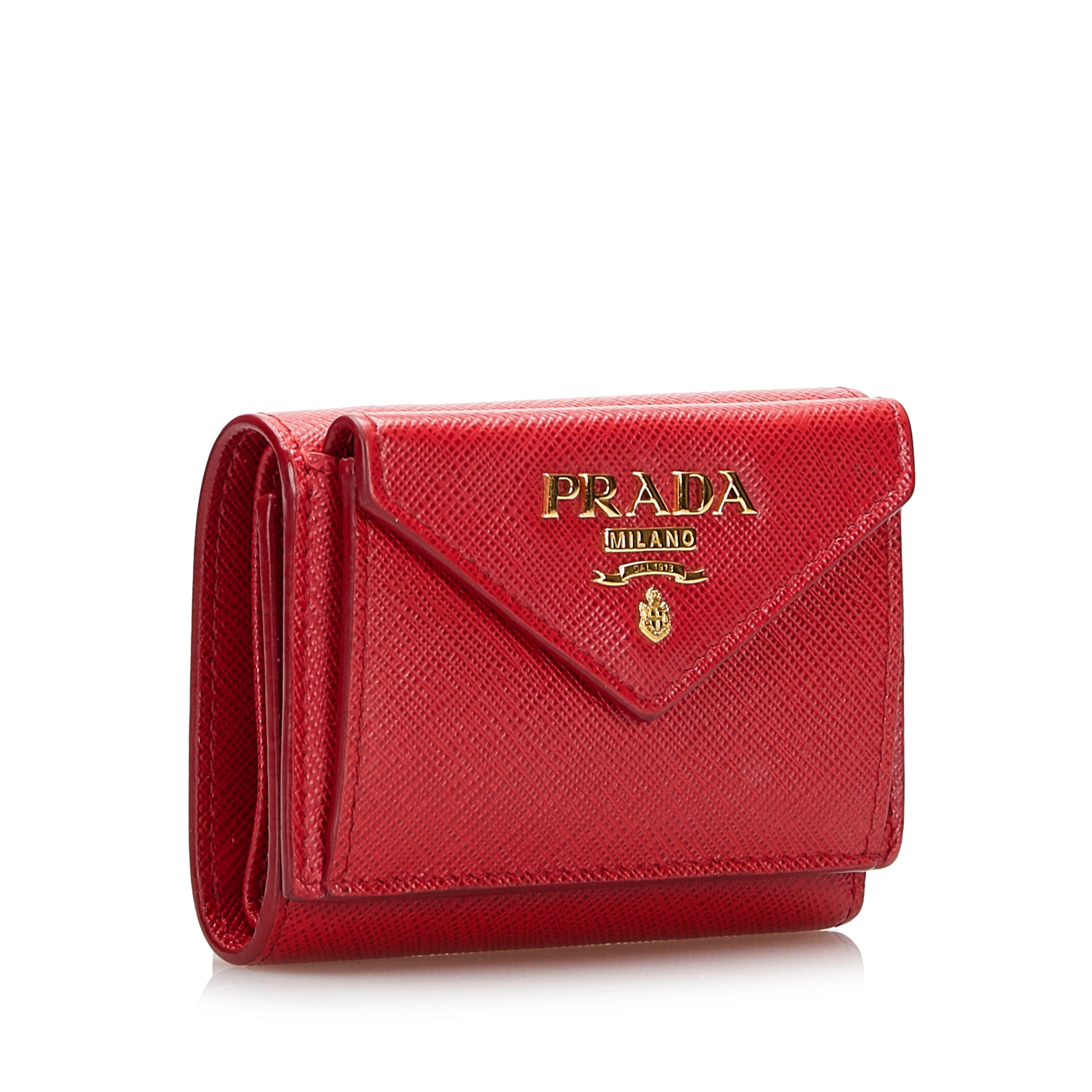 PRADA Saffiano Compact Wallet Small Wallets