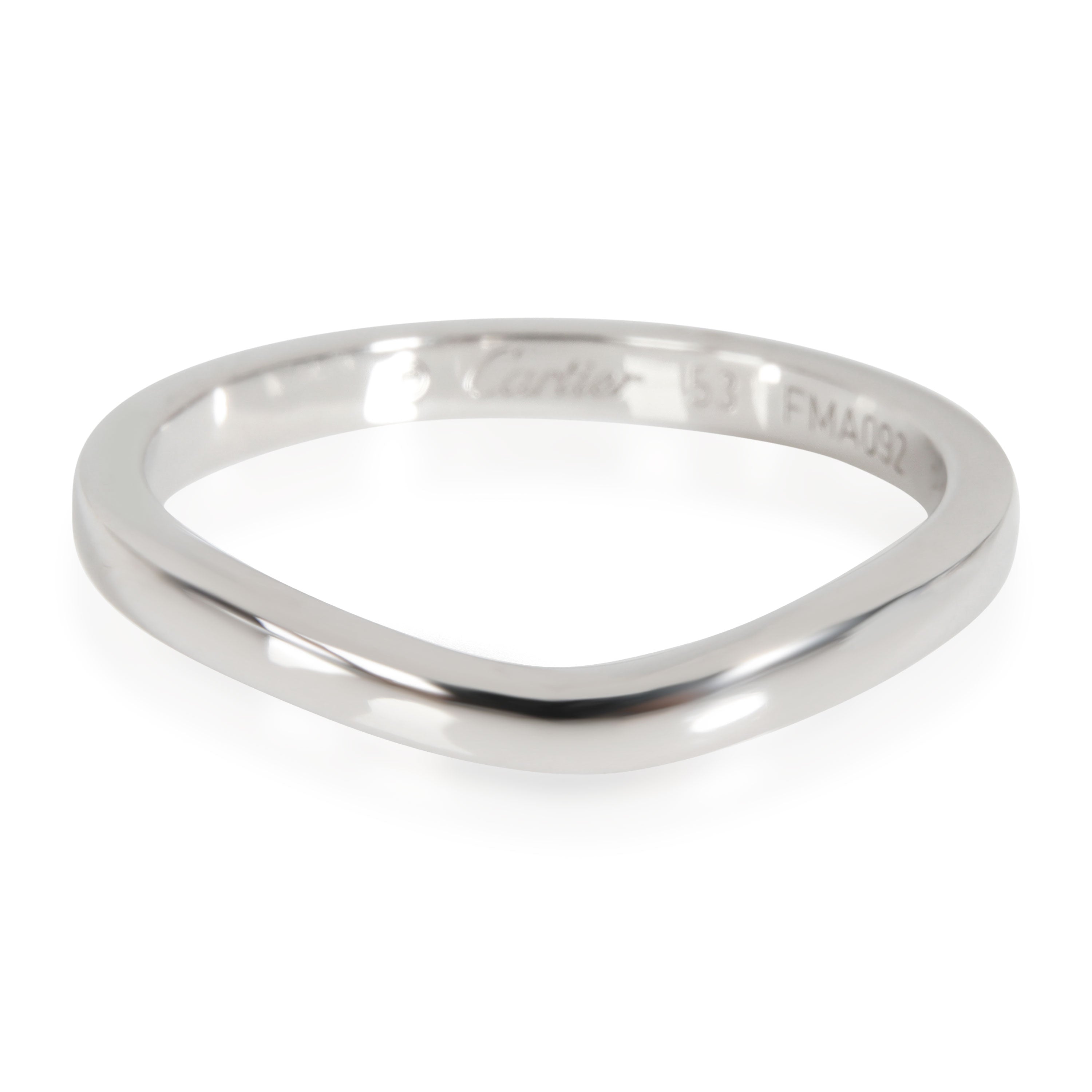 Image of CARTIER Ballerine Curved Wedding Band in Platinum