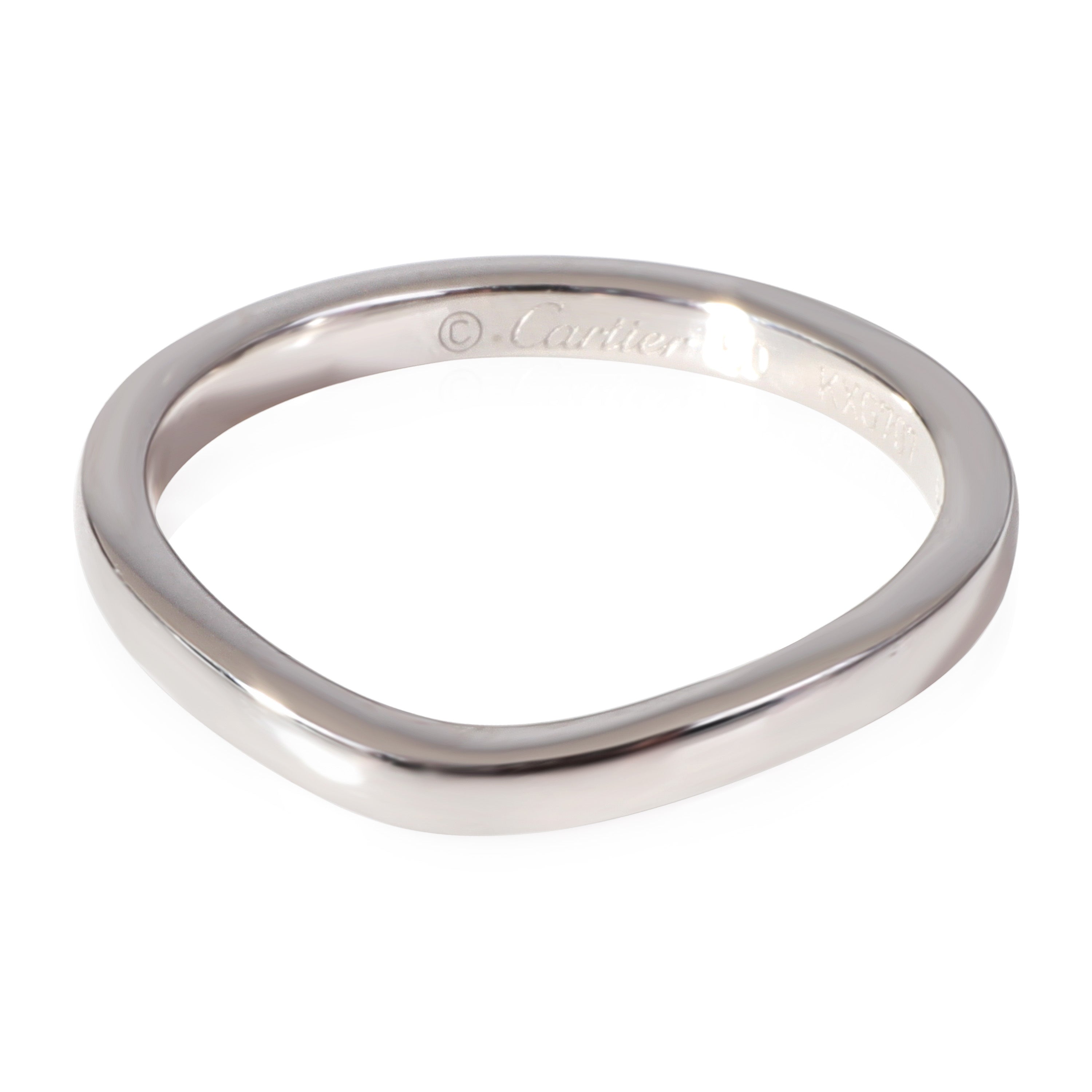 image of CARTIER Ballerine Curved Wedding Band in Platinum