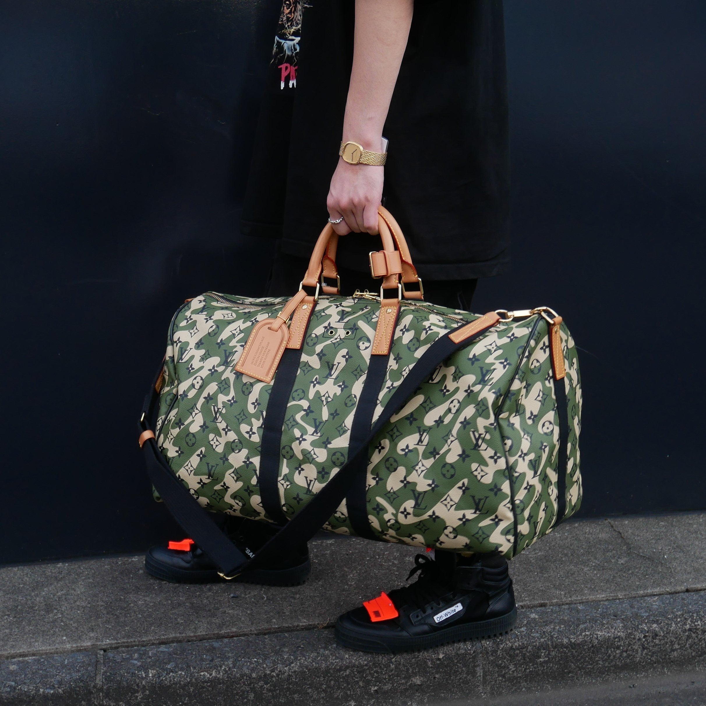 Louis Vuitton Takashi Murakami Keepall Bandouliere 55 Camouflage