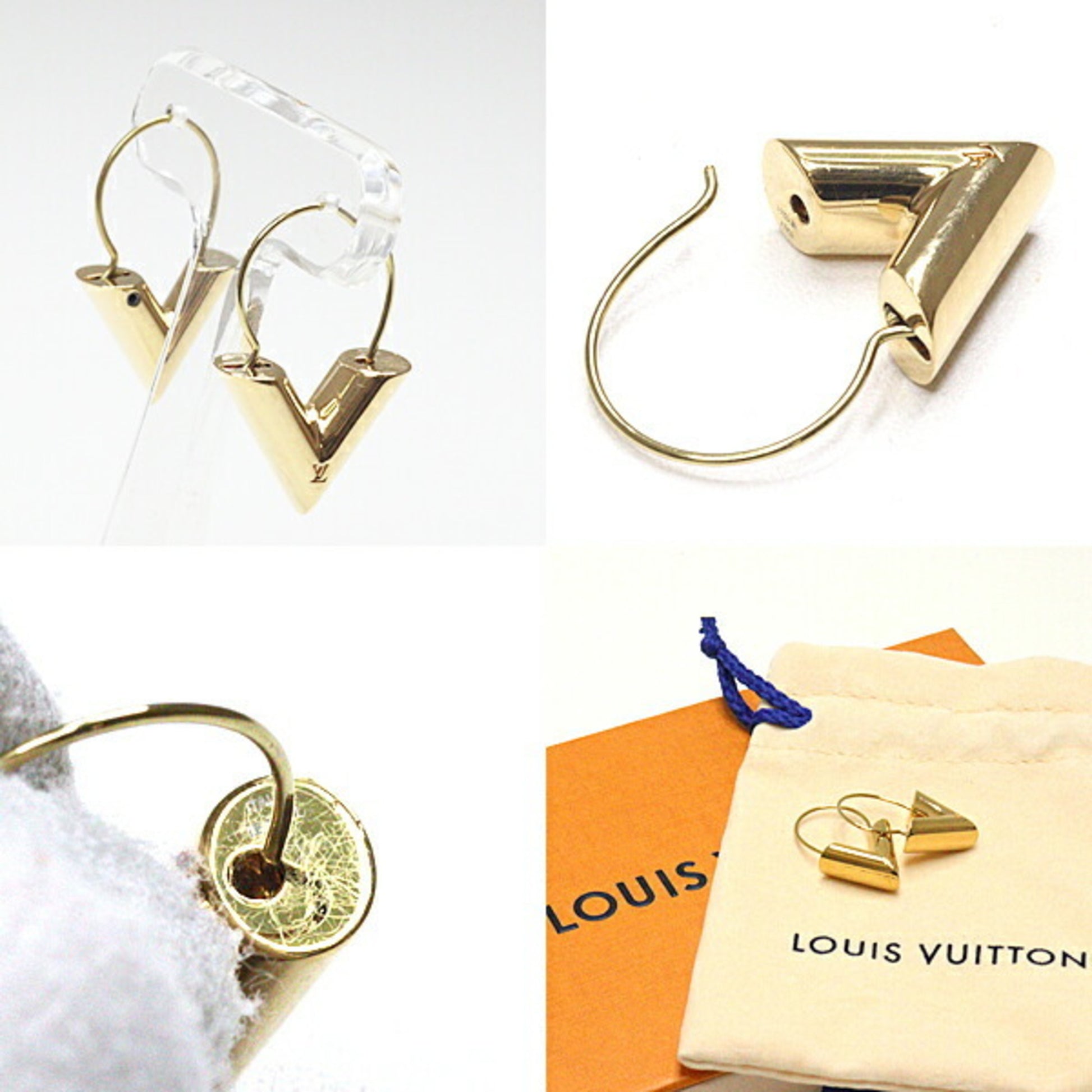 Essential v earrings Louis Vuitton Gold in Gold plated - 23039219