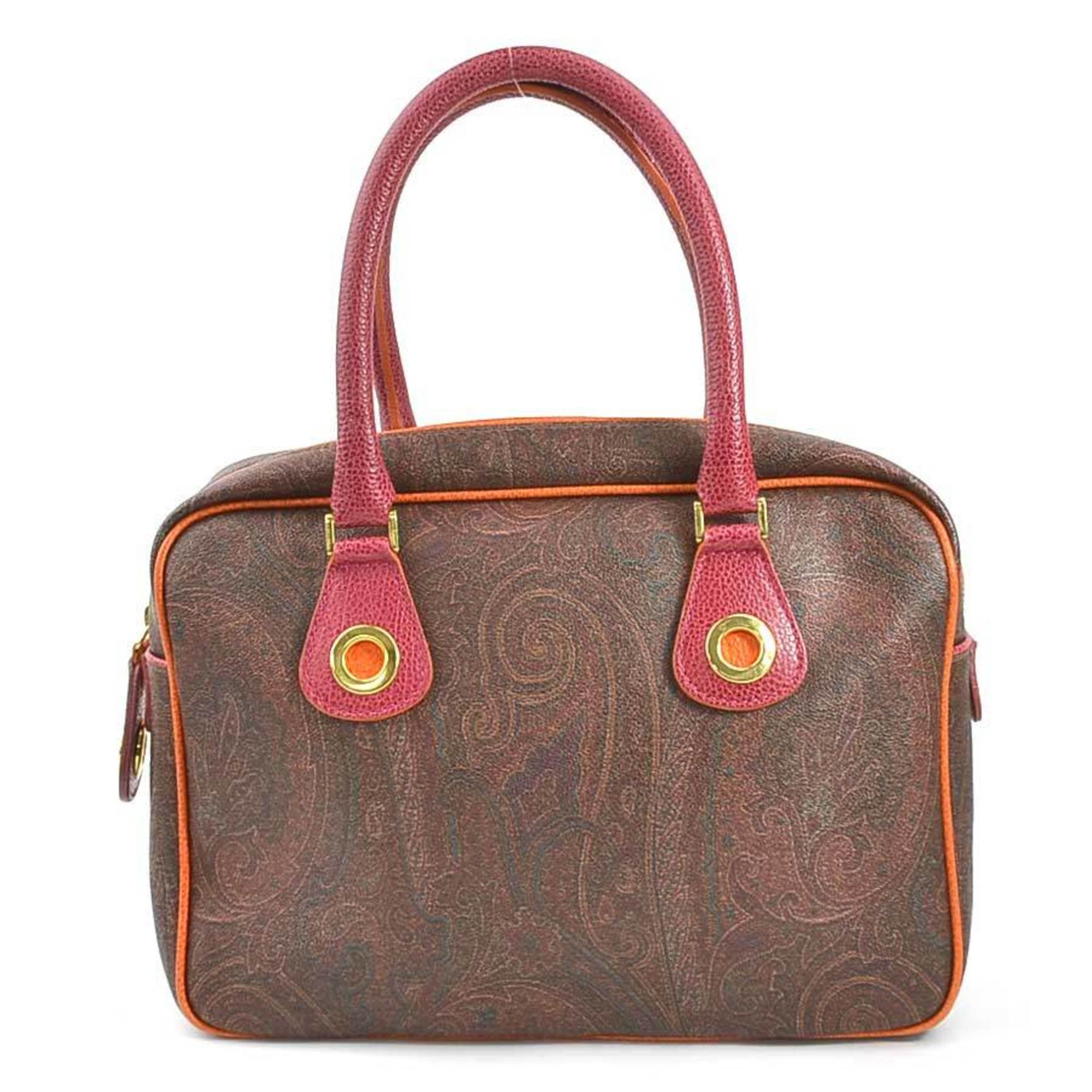 Handbag Paisley PVC/Embossed Leather Multicolor Women's