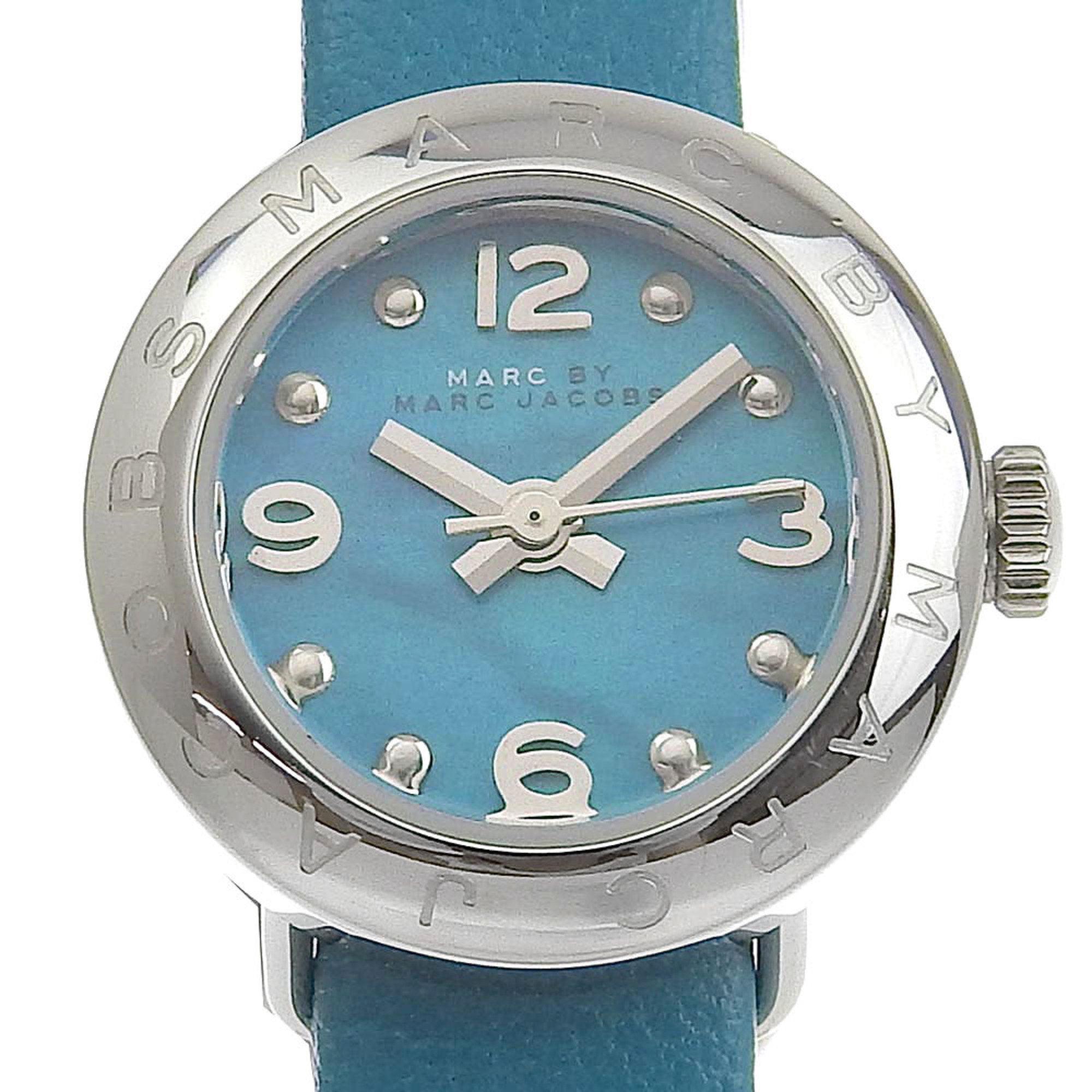 marc by jacobs amy dinghy ladies quartz watch mbm1289, blue, blue shell