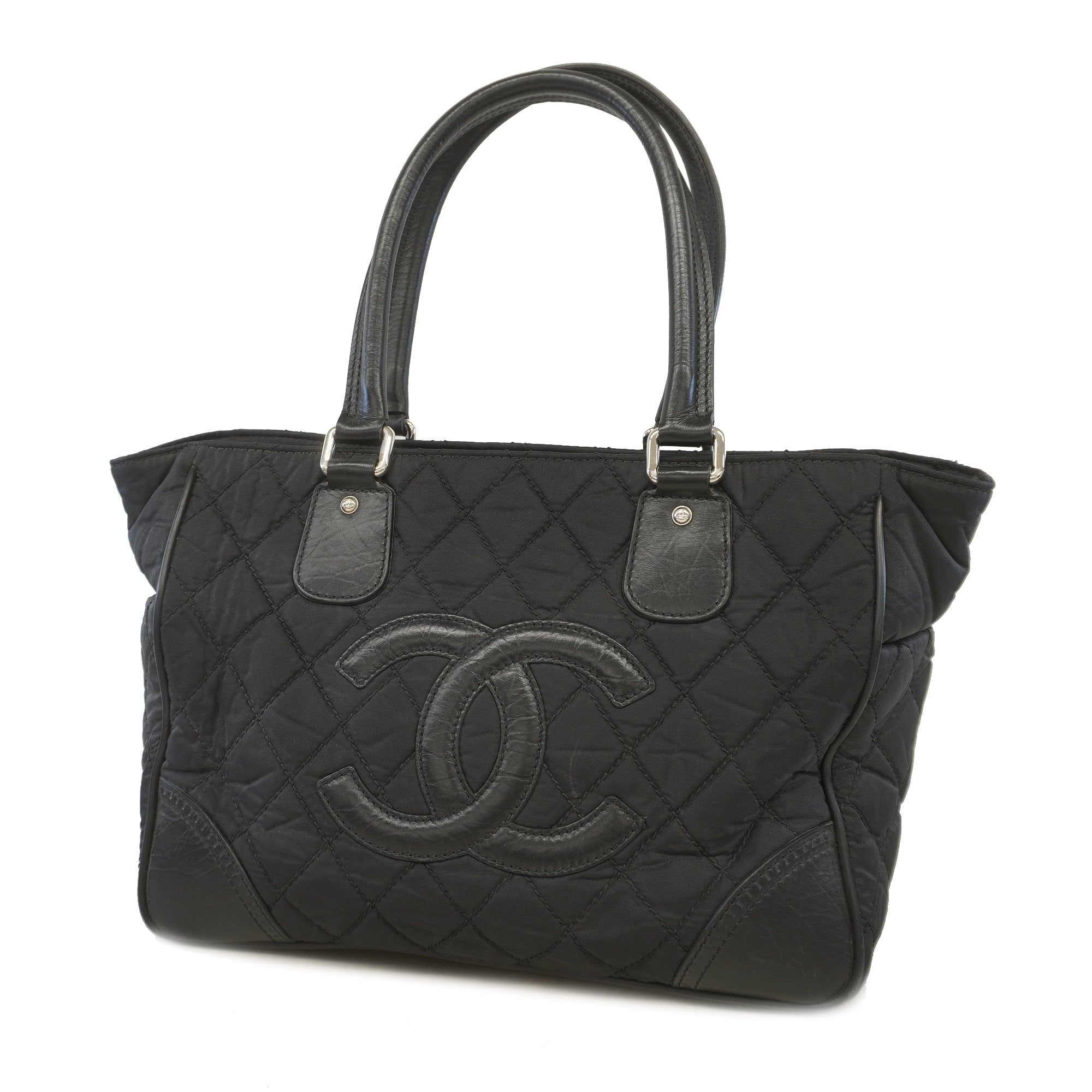 Chanel Wild Stitch Tote Bag Women's Leather,Nylon Tote Bag Black