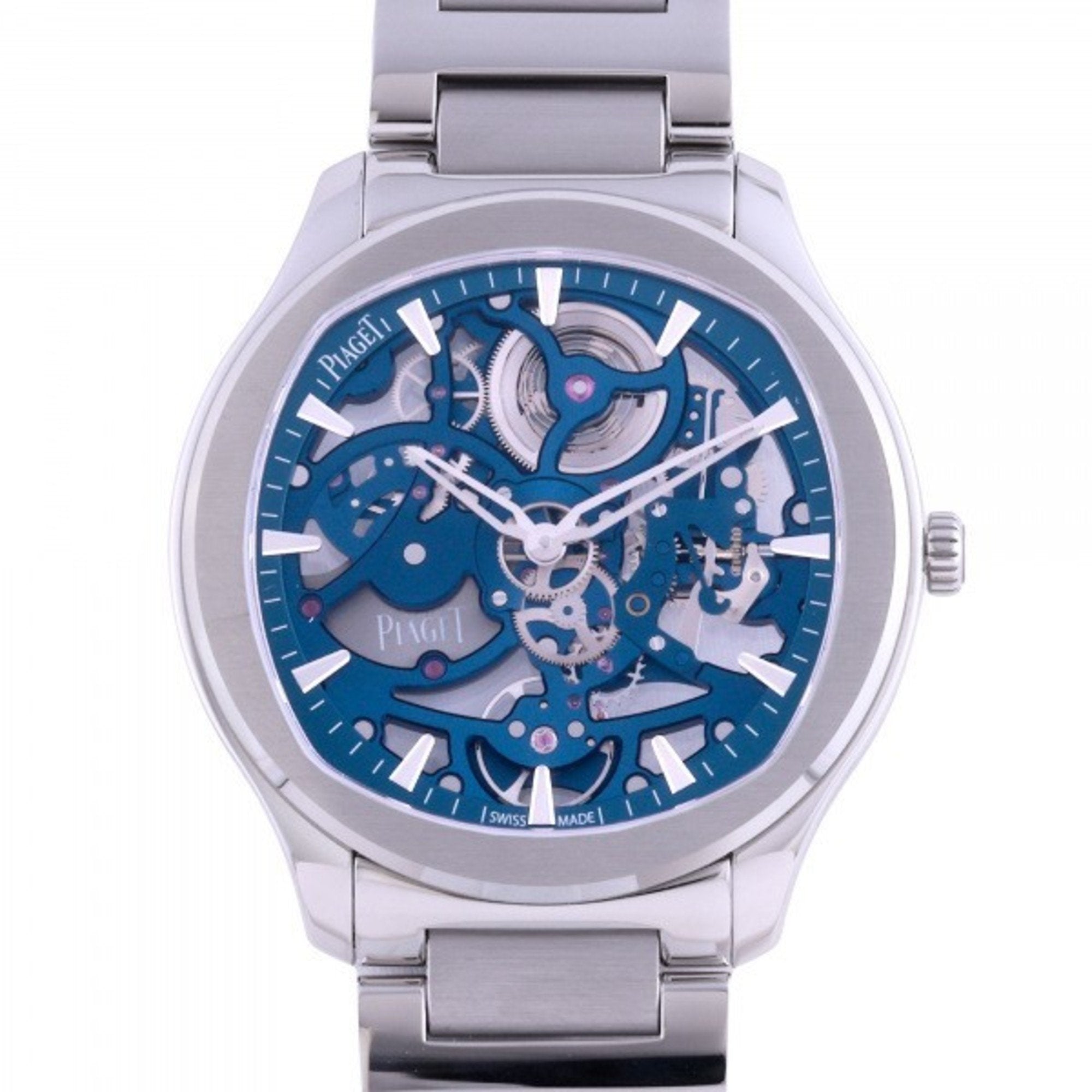 Image of PIAGET Polo G0A45004 silver/blue dial watch men's