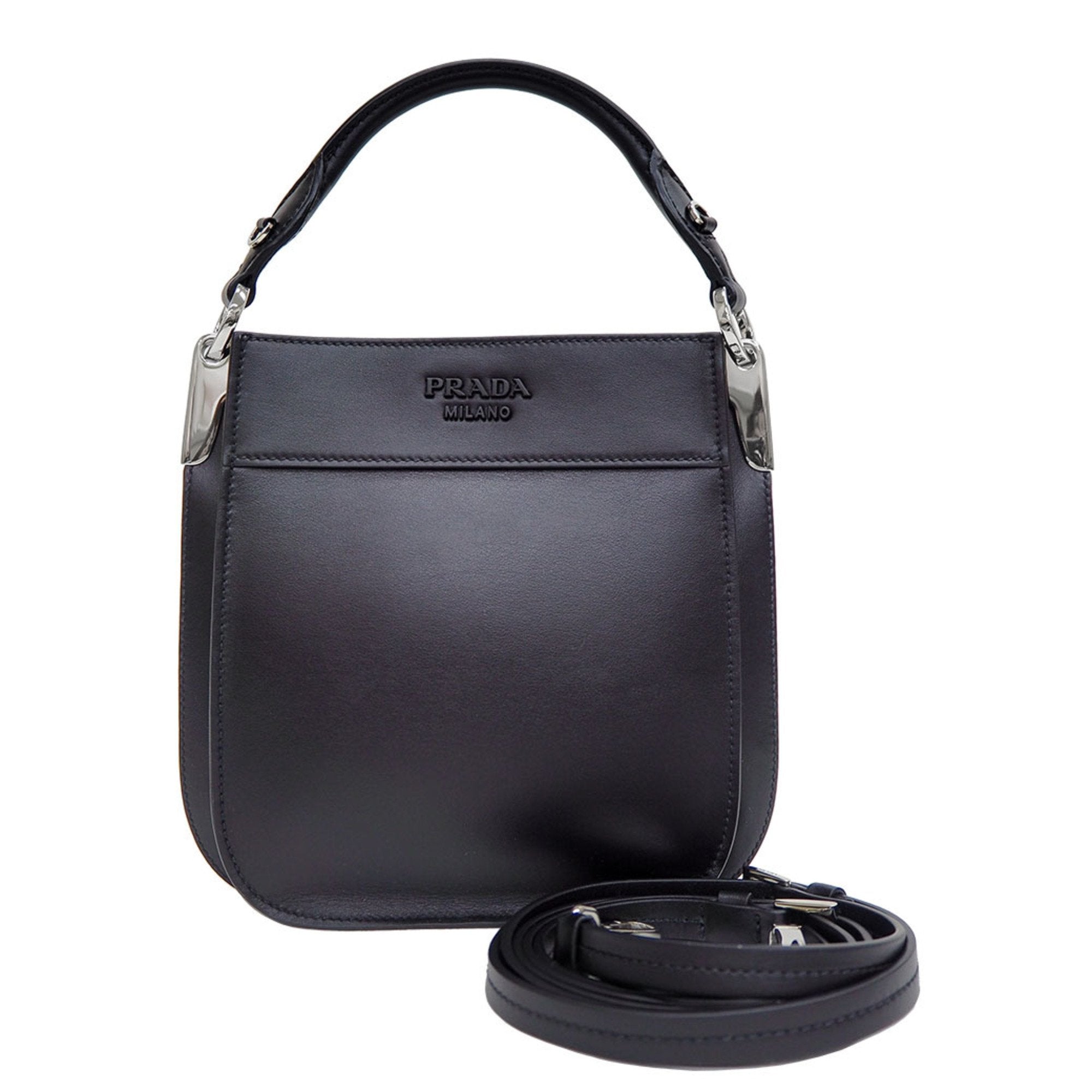 Prada Magit Handbag Black 2WAY Shoulder Bag 1BC082