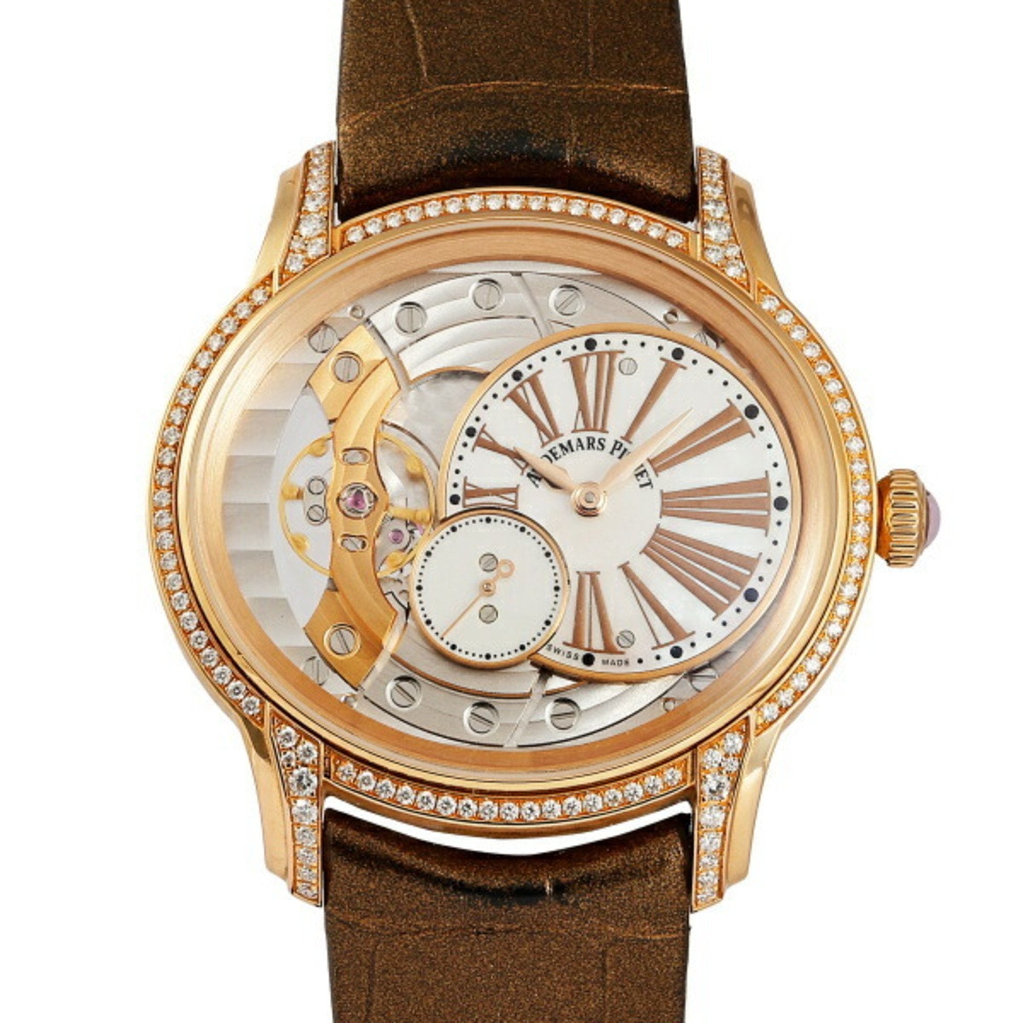 image of AUDEMARS PIGUET Millenary 77247OR.OO.A812CR.01 White Roman Dial Watch Ladies