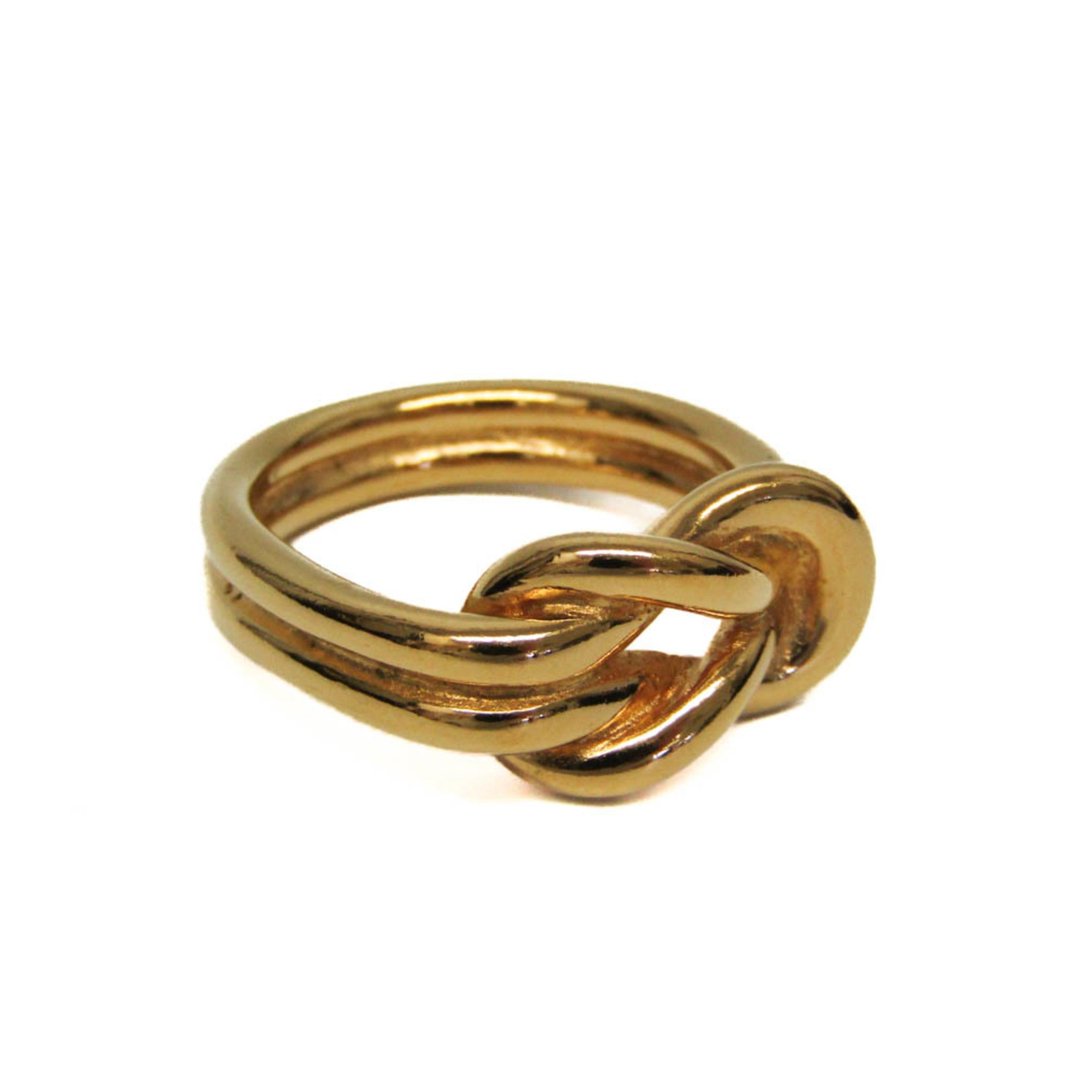 image of HERMES Metal Scarf Ring Gold Atame