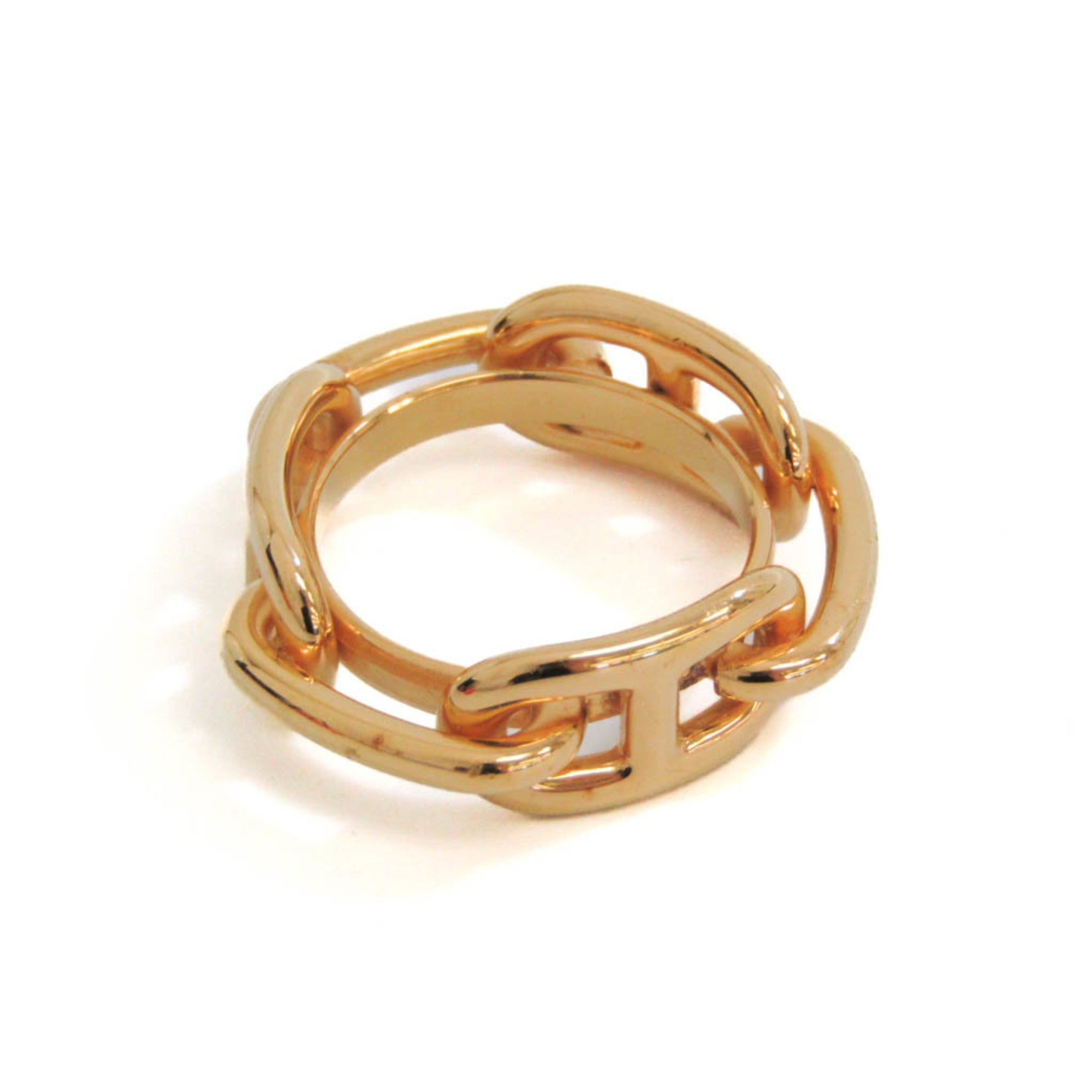 image of HERMES Metal Scarf Ring Gold Lugate Shane Dunkle