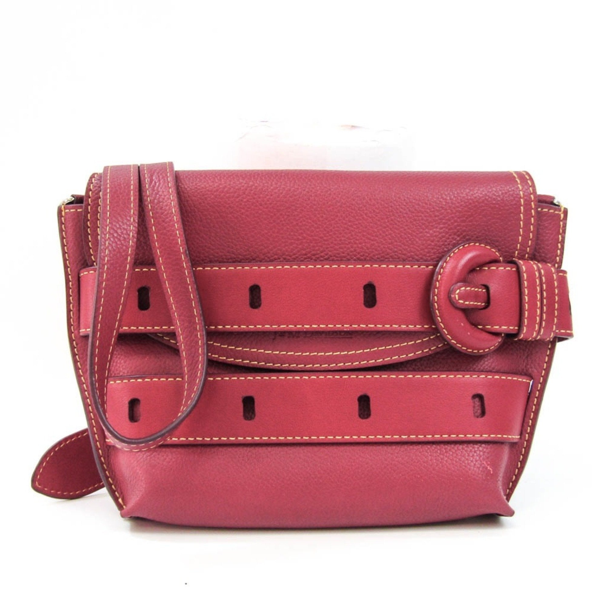 j&m davidson the belt pouch 1813n women's leather shoulder bag burgundy