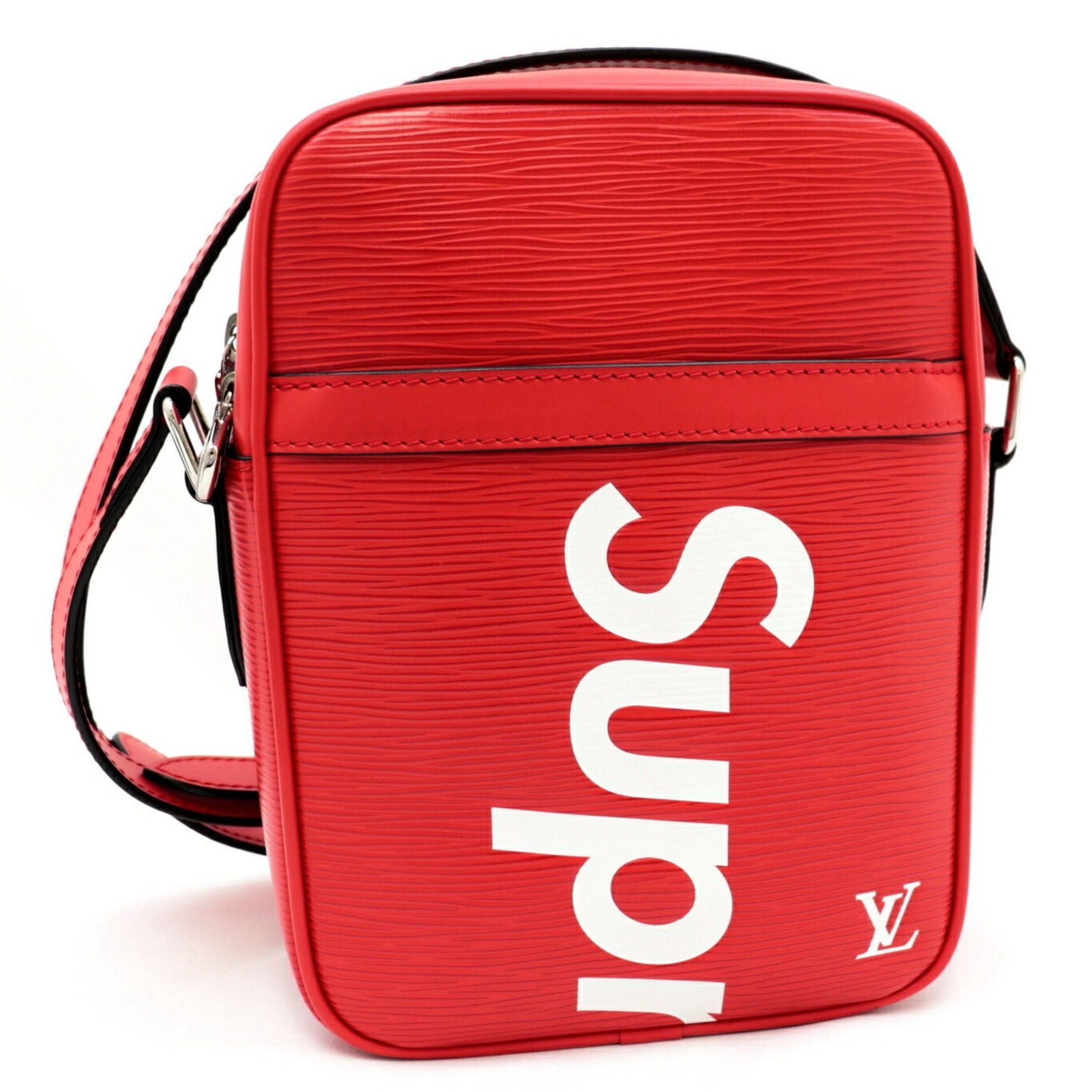 Louis Vuitton Supreme Red Epi Danube PM Crossbody Bag Silver Tone Hardware  Available For Immediate Sale At Sotheby's