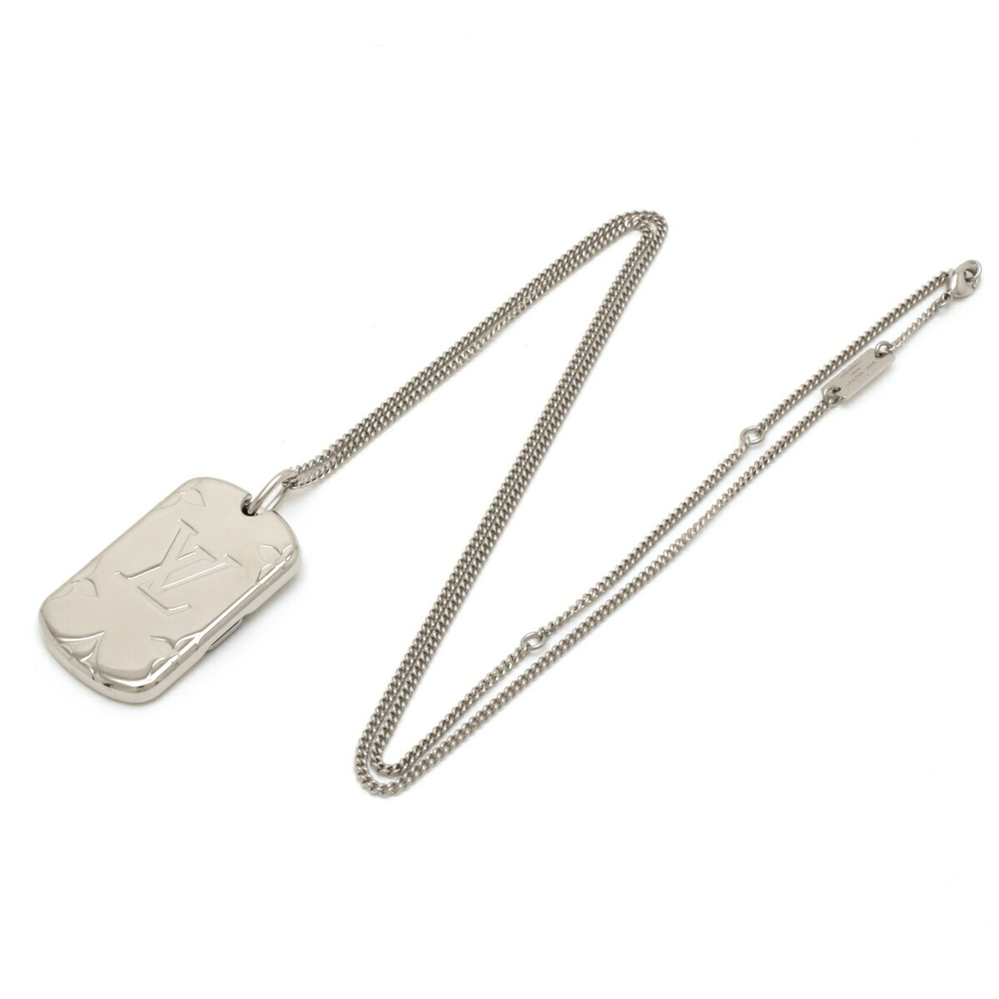 Louis Vuitton Monogram Locket Pendant Necklace - Silver-Tone Metal Pendant  Necklace, Necklaces - LOU221611