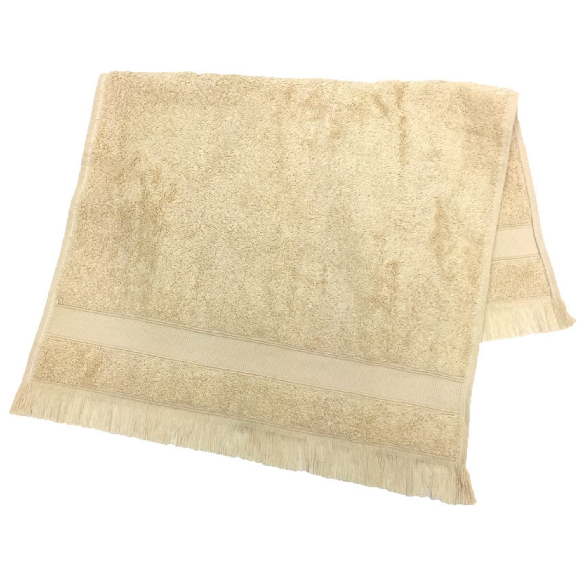 image of HERMES Face Towel SERVIETTE INVITE 100930M 02 Cotton Silk Beige Men Women Unisex