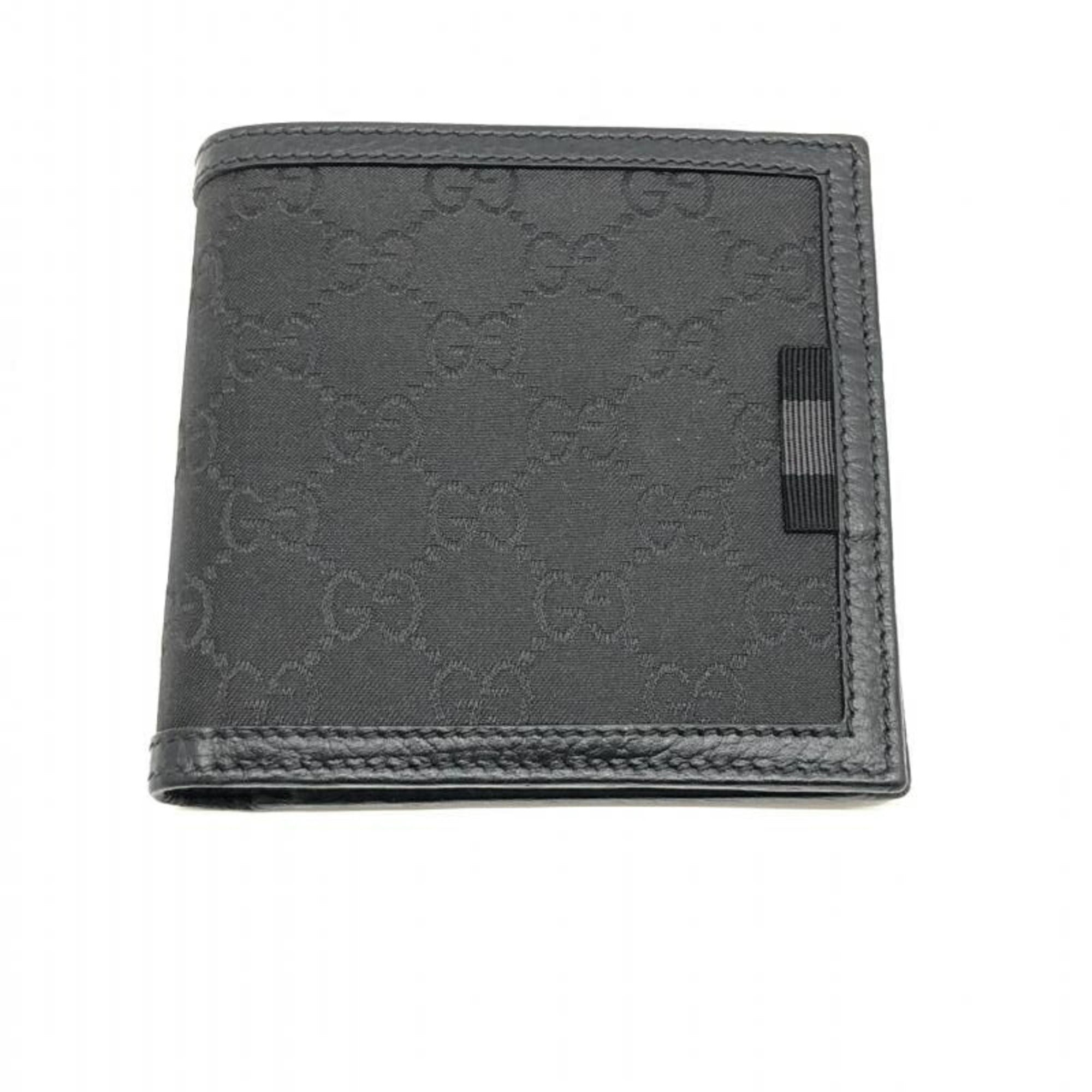 GG Canvas Nylon X Leather Bifold Wallet 150413