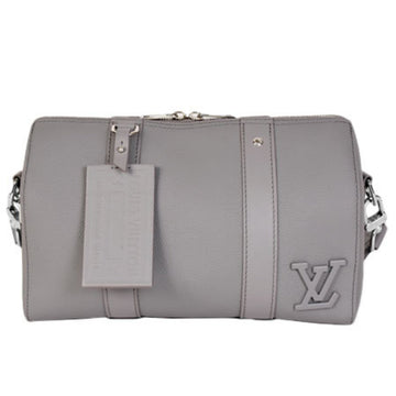 Louis Vuitton Virgil Abloh Gray Aerogram Leather City Keepall