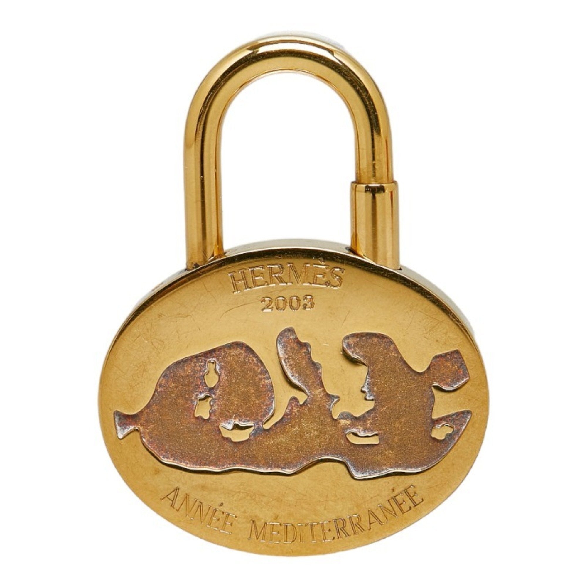 image of HERMES 2003 Limited Mediterranean Cadena Padlock Gold Plated Ladies