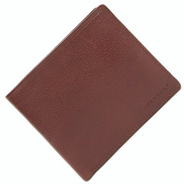 Burberry folio wallet dark brown leather men's check BURBERRY